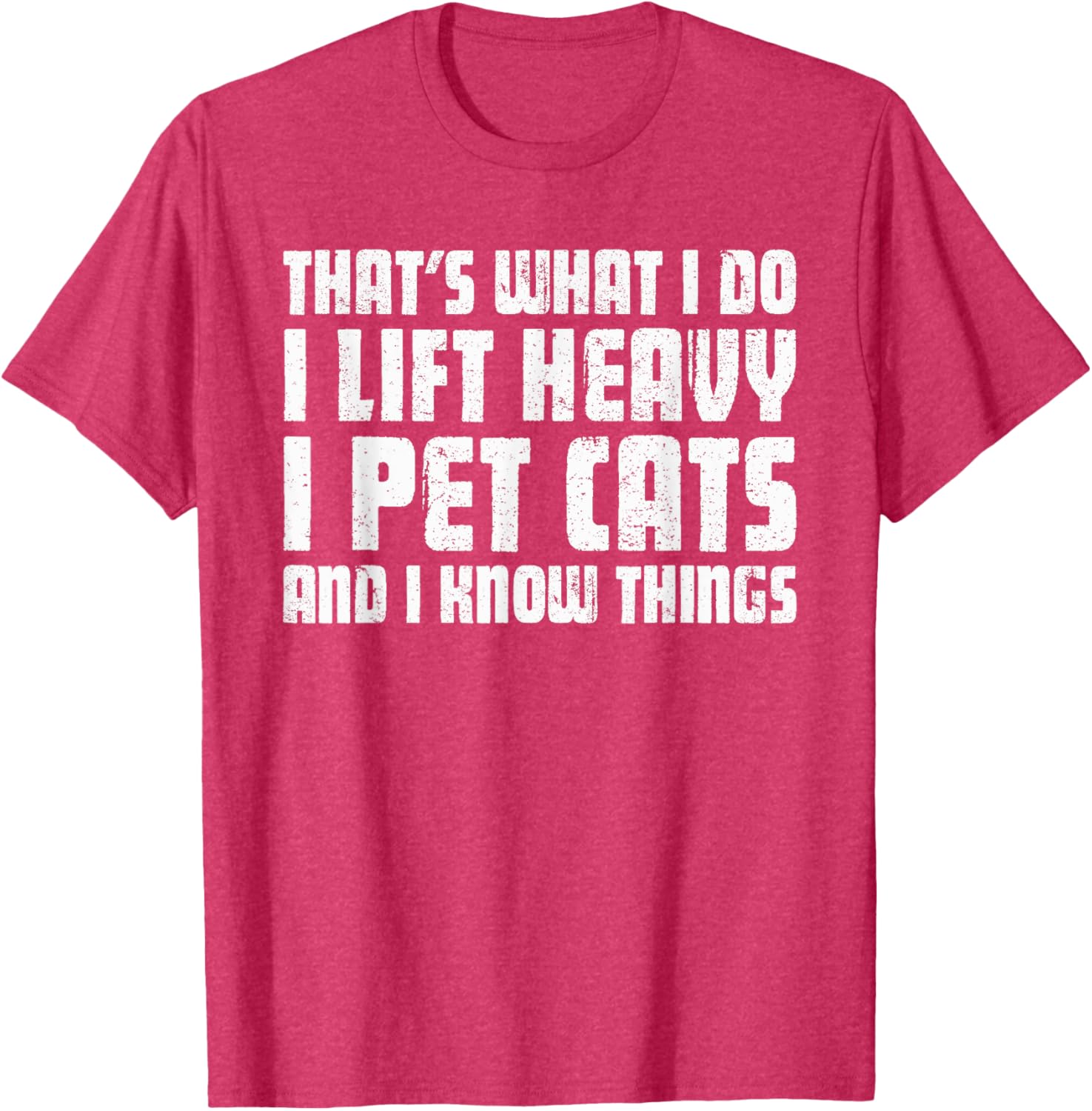 Funny I Lift Heavy I Pet Cats Unisex T-Shirt for Cat Lovers Black Small - 21