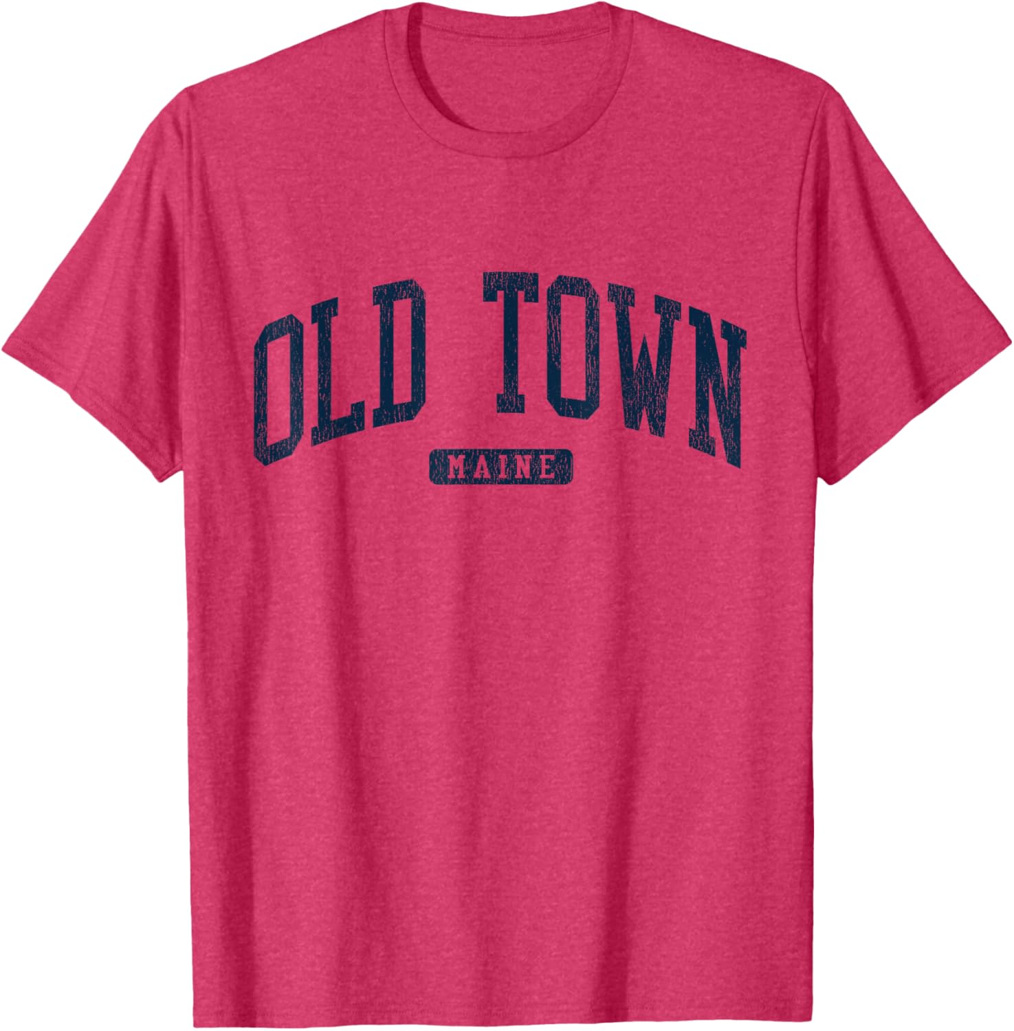 Old Town Maine University Style Blue T-Shirt for College Students - 13