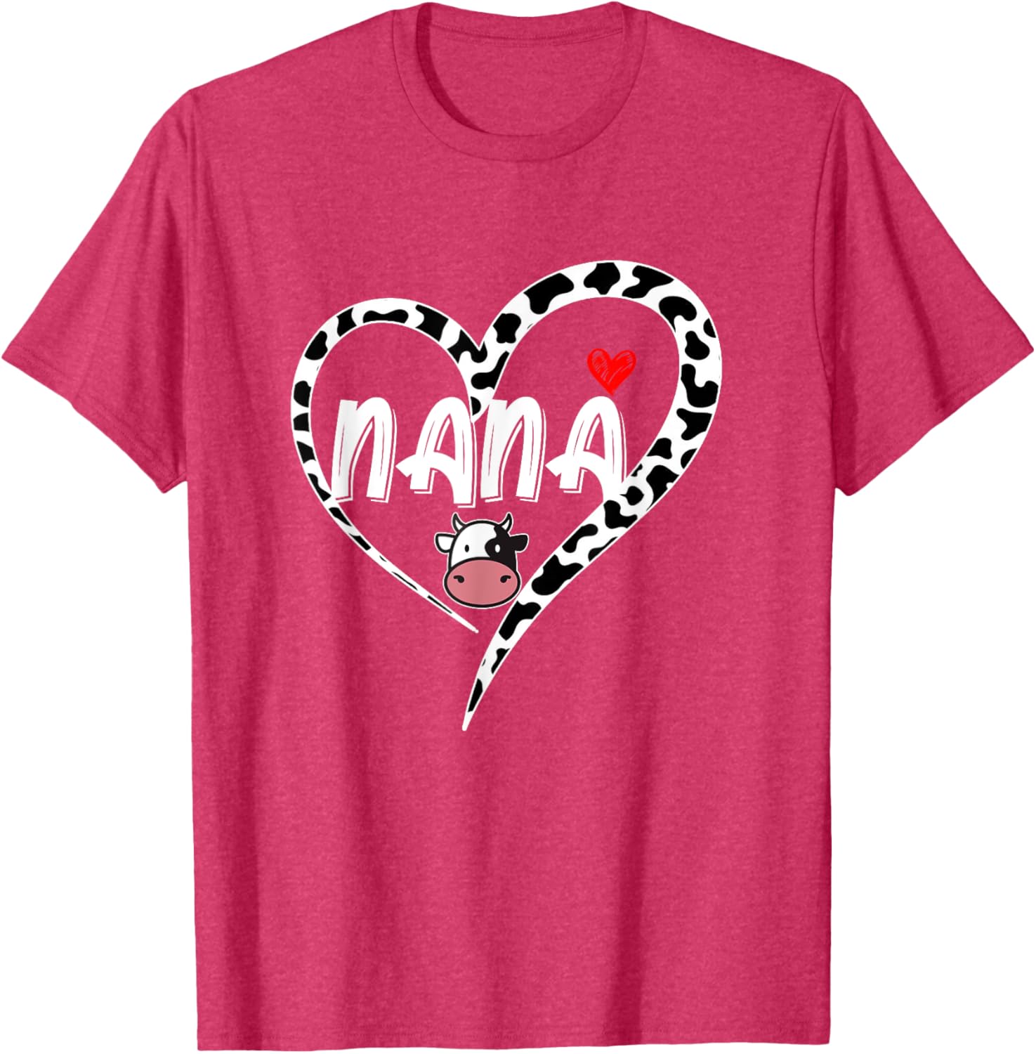 Nana Cow Print Heart T-Shirt Perfect for Mother's Day Gifts - 21
