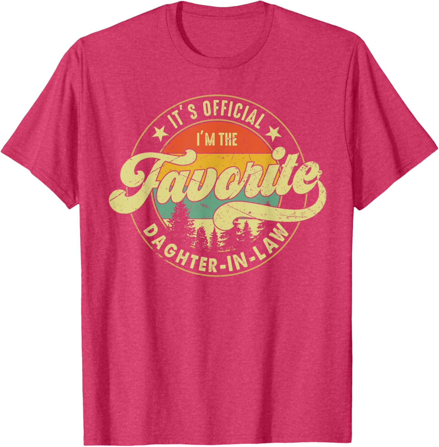 Favorite Daughter-in-Law Family Crew T-Shirt Fun Gift for Moms and Daughters - 9