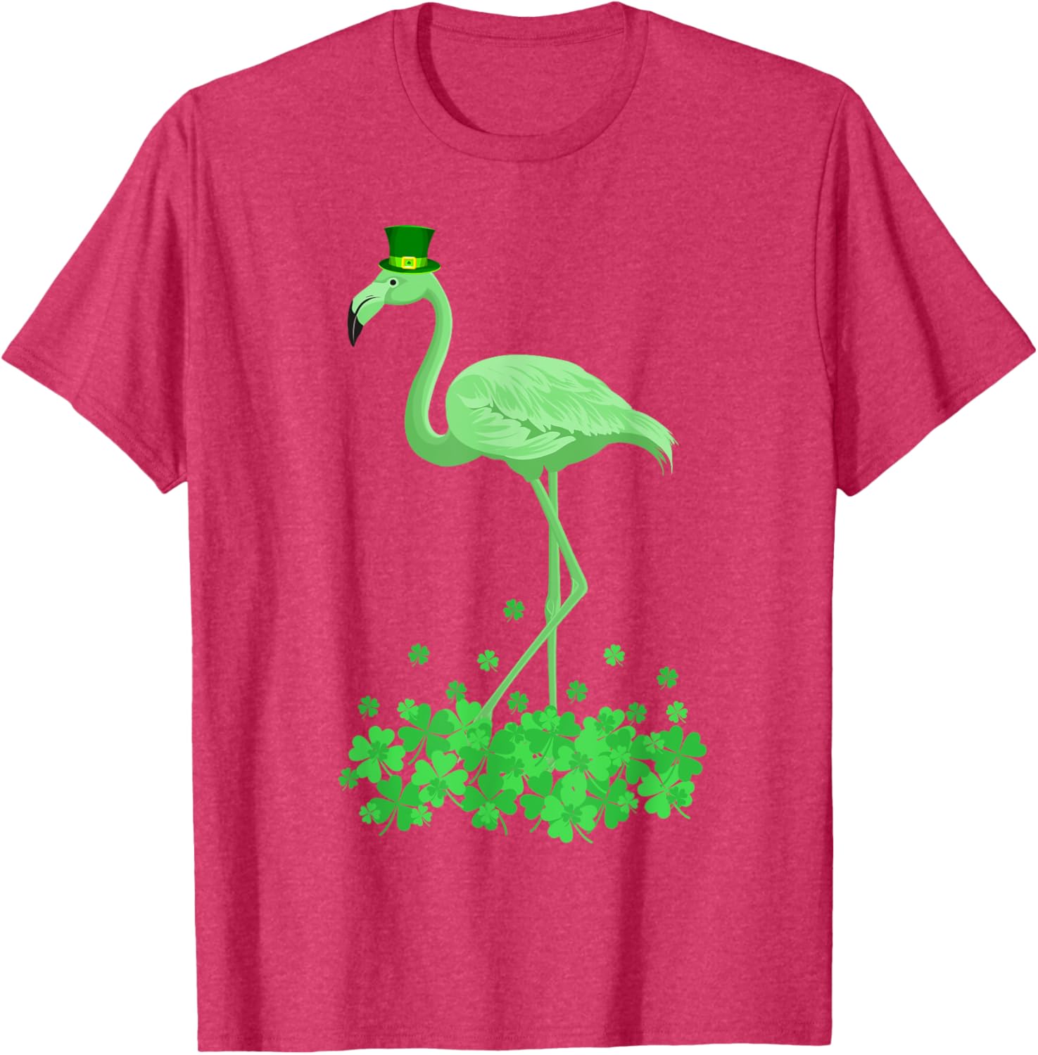 Lucky Leprechaun Flamingo T-Shirt for St Patrick's Day Fun - 2