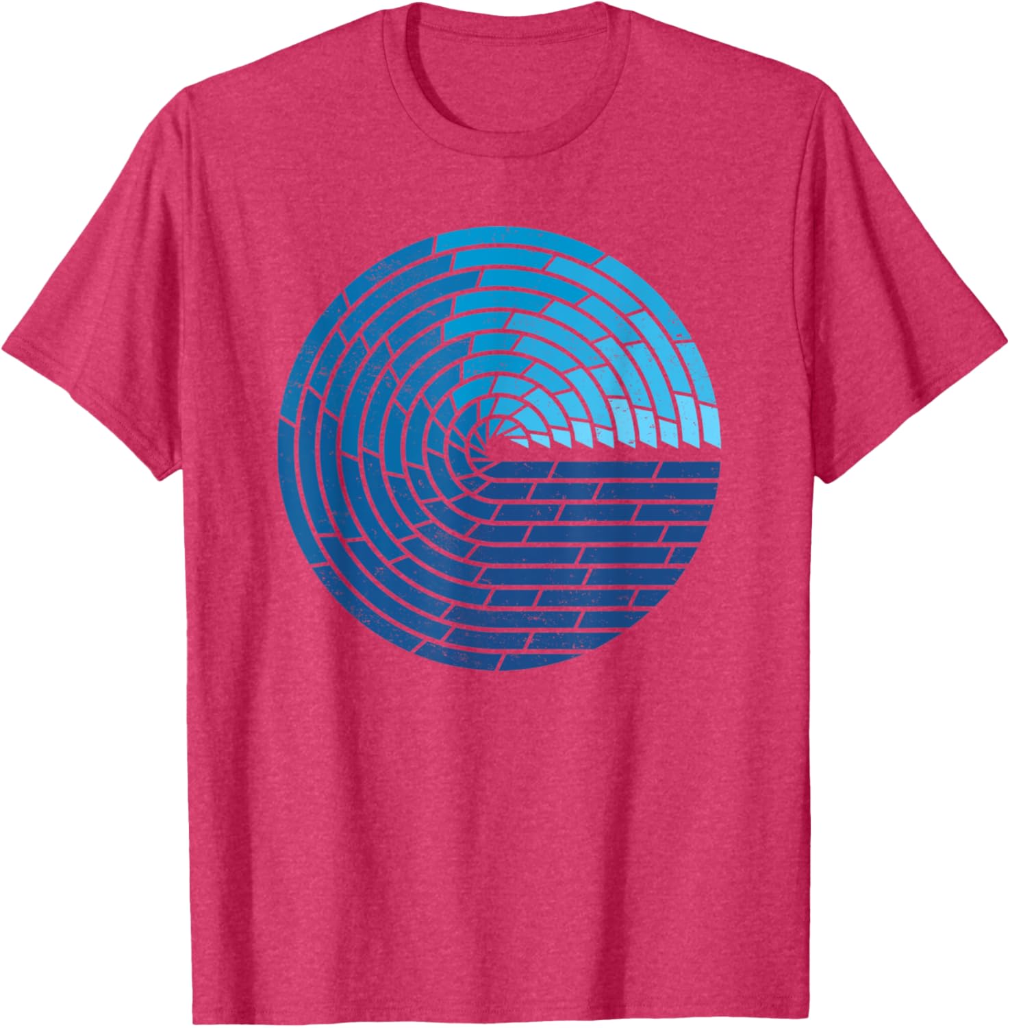 Vintage Ocean Circle Design T-Shirt for Trendy Beach Lovers - 6