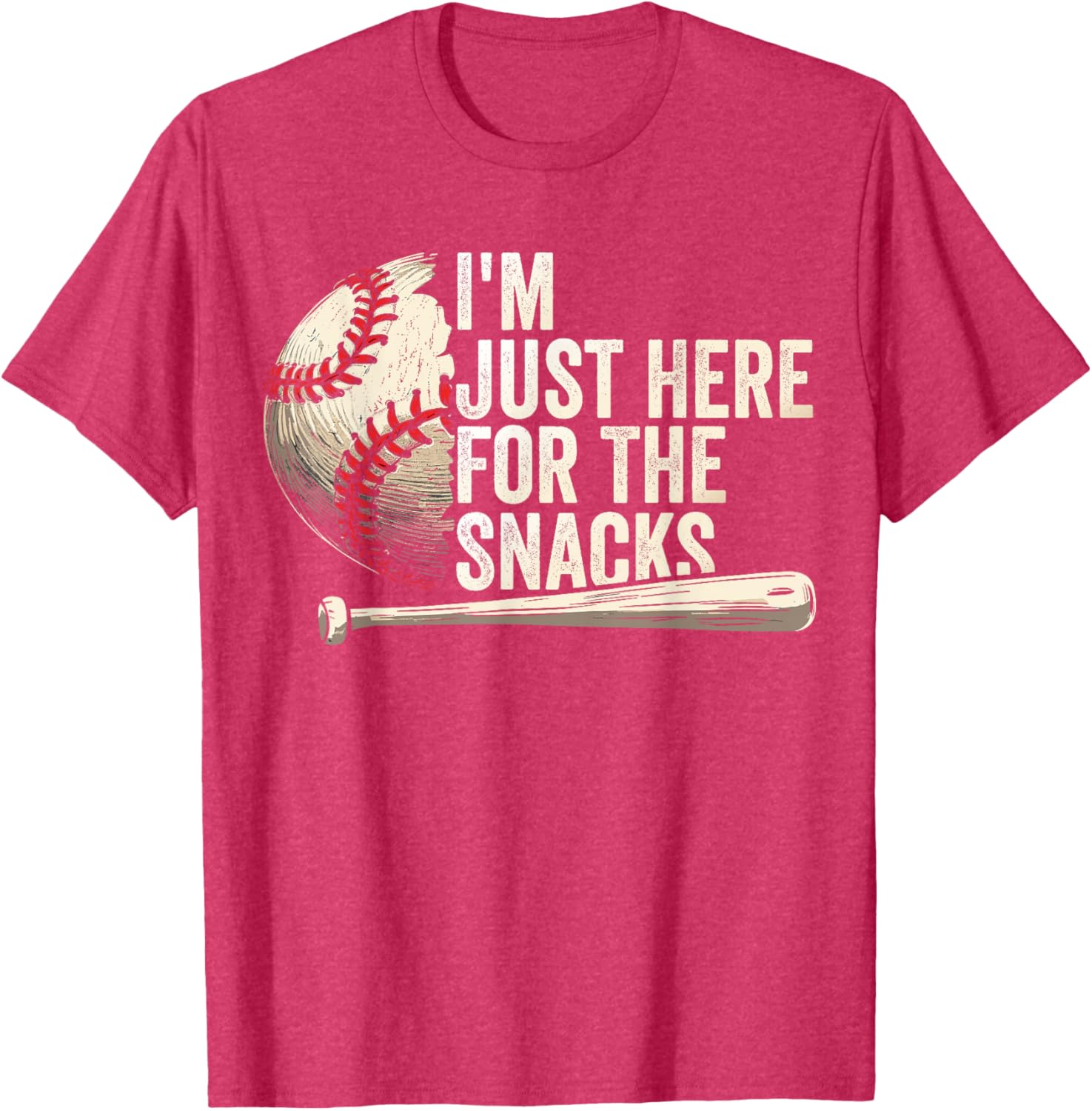 Funny Fantasy Baseball League T-Shirt I'm Just Here For The Snacks - 9