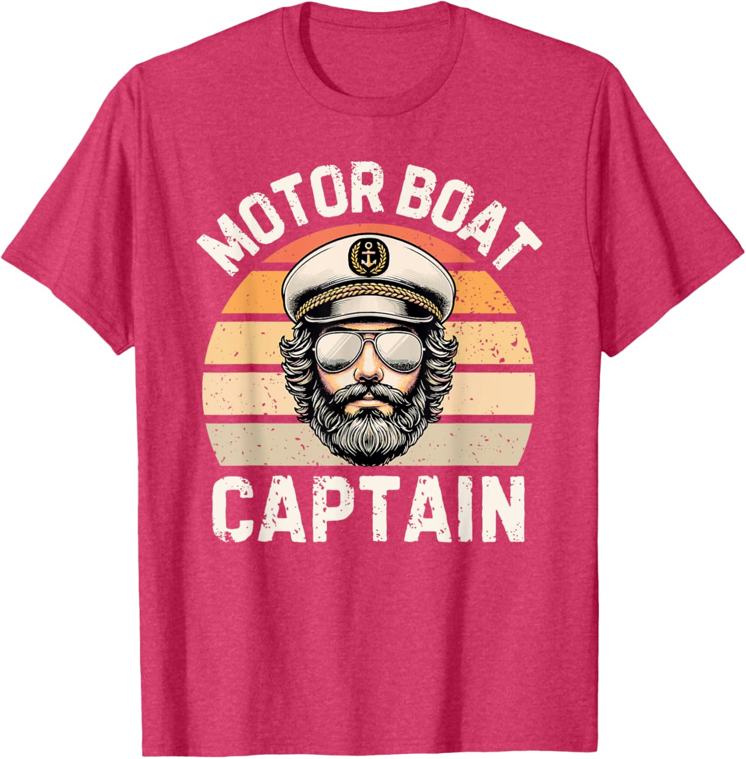 Funny Retro Motor Boat Captain T-Shirt for Nautical Enthusiasts - 12