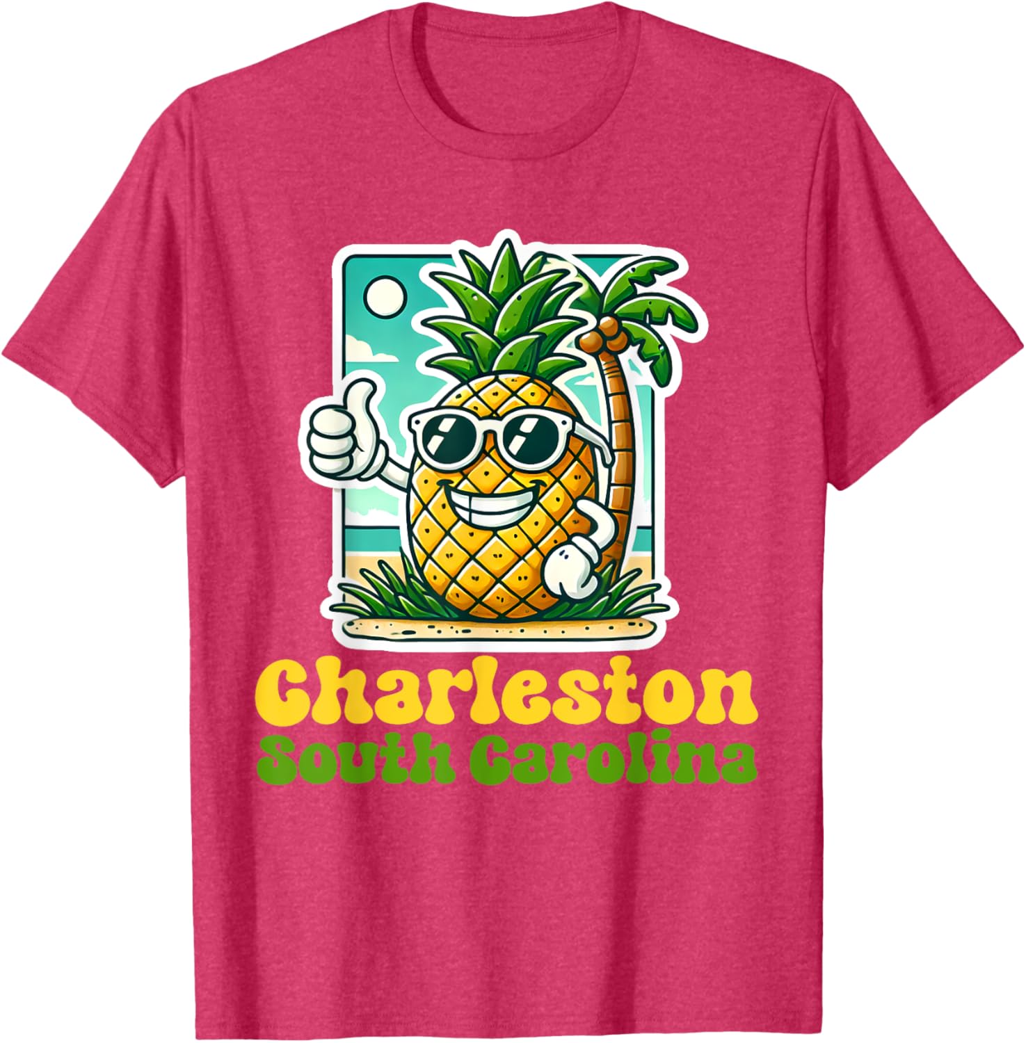 Cute Pineapple Thumbs Up T-Shirt - Charleston South Carolina Style - 8