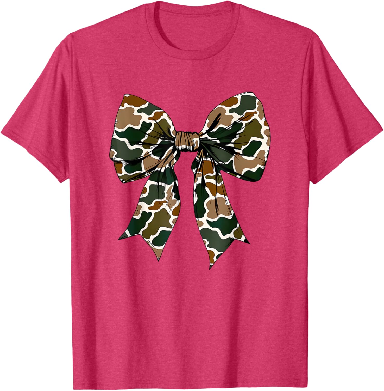 Camo Bow Coquette Duck Hunting T-Shirt for Stylish Outdoor Enthusiasts - 7