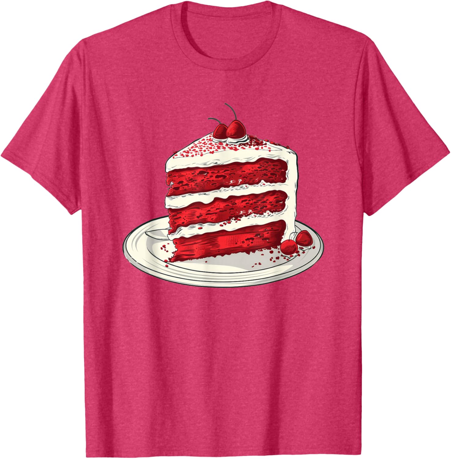 Delicious Red Velvet Cake Design T-Shirt for Baking Lovers and Foodies - 1