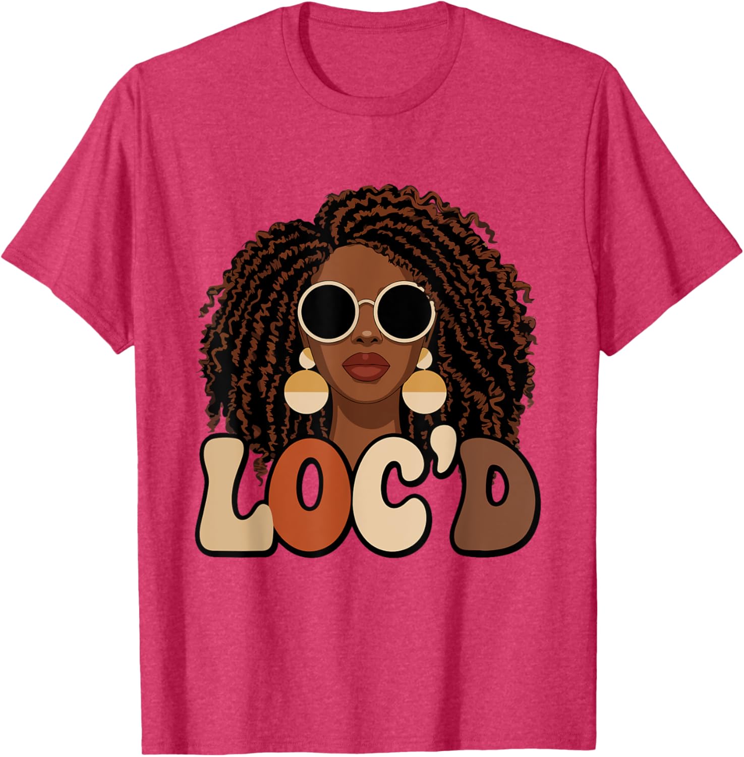 Loc'd For Life Afro Locs T-Shirt for Black Melanin Women Stylish Tee - 16