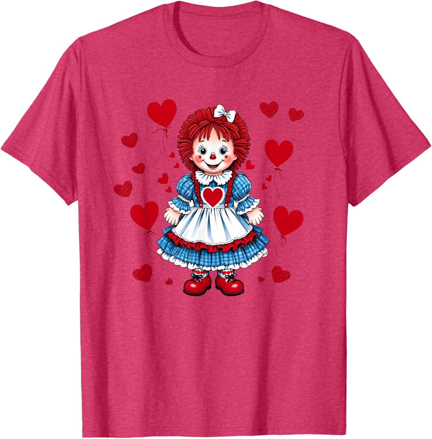 Raggedy Ann Valentine's Day Heart T-Shirt for Sweethearts and Friends - 13