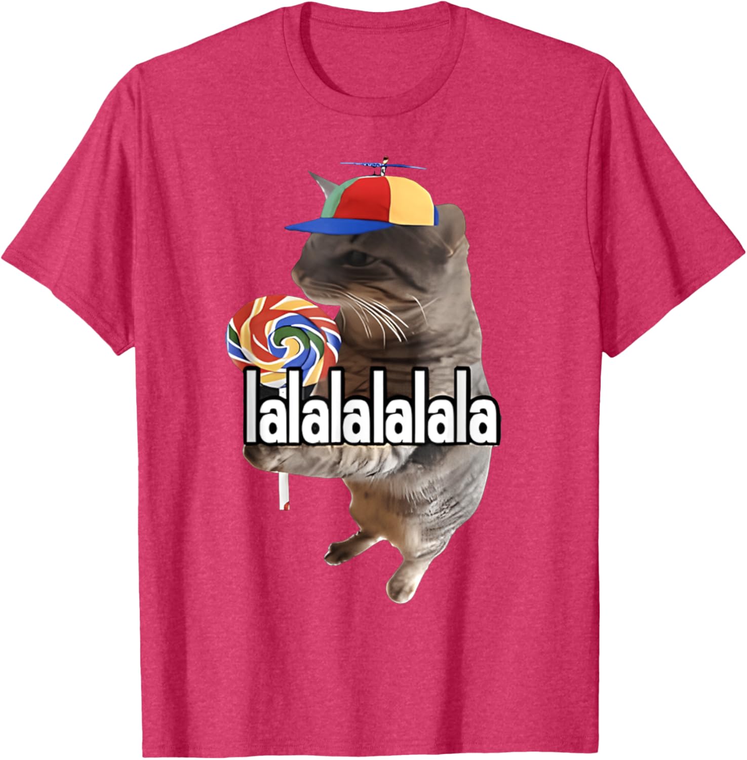 Silly Cat with Lollipop Funny Meme T-Shirt for Men, Women, Kids - 27