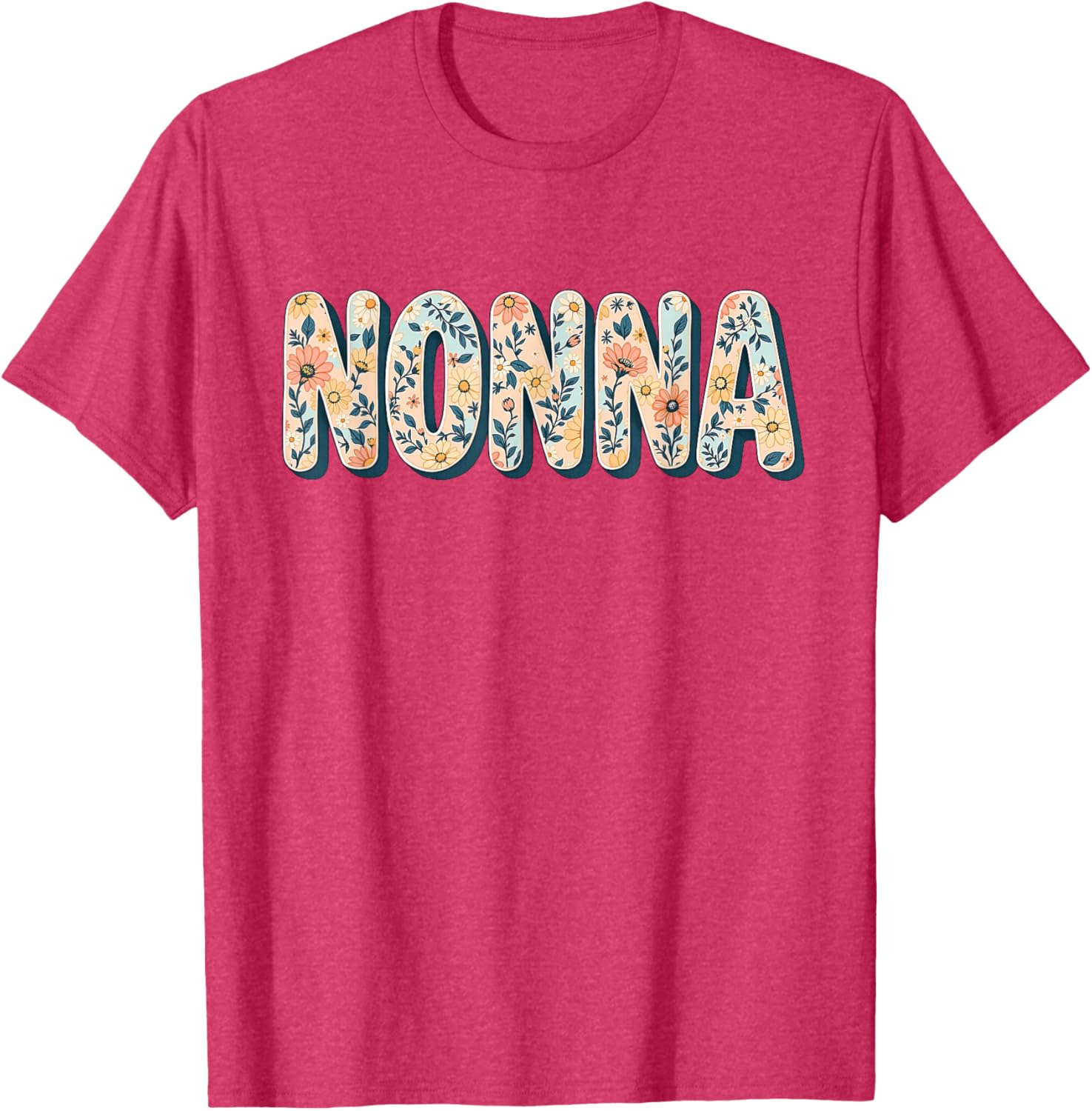 Wildflowers Nonna Floral Mother's Day T-Shirt for Stylish Grandmas - 26