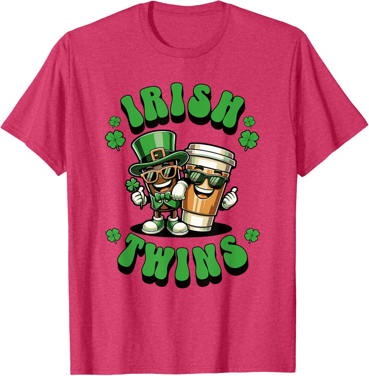 Funny Irish Twins Matching St. Patrick's Day T-Shirt for Kids - 4