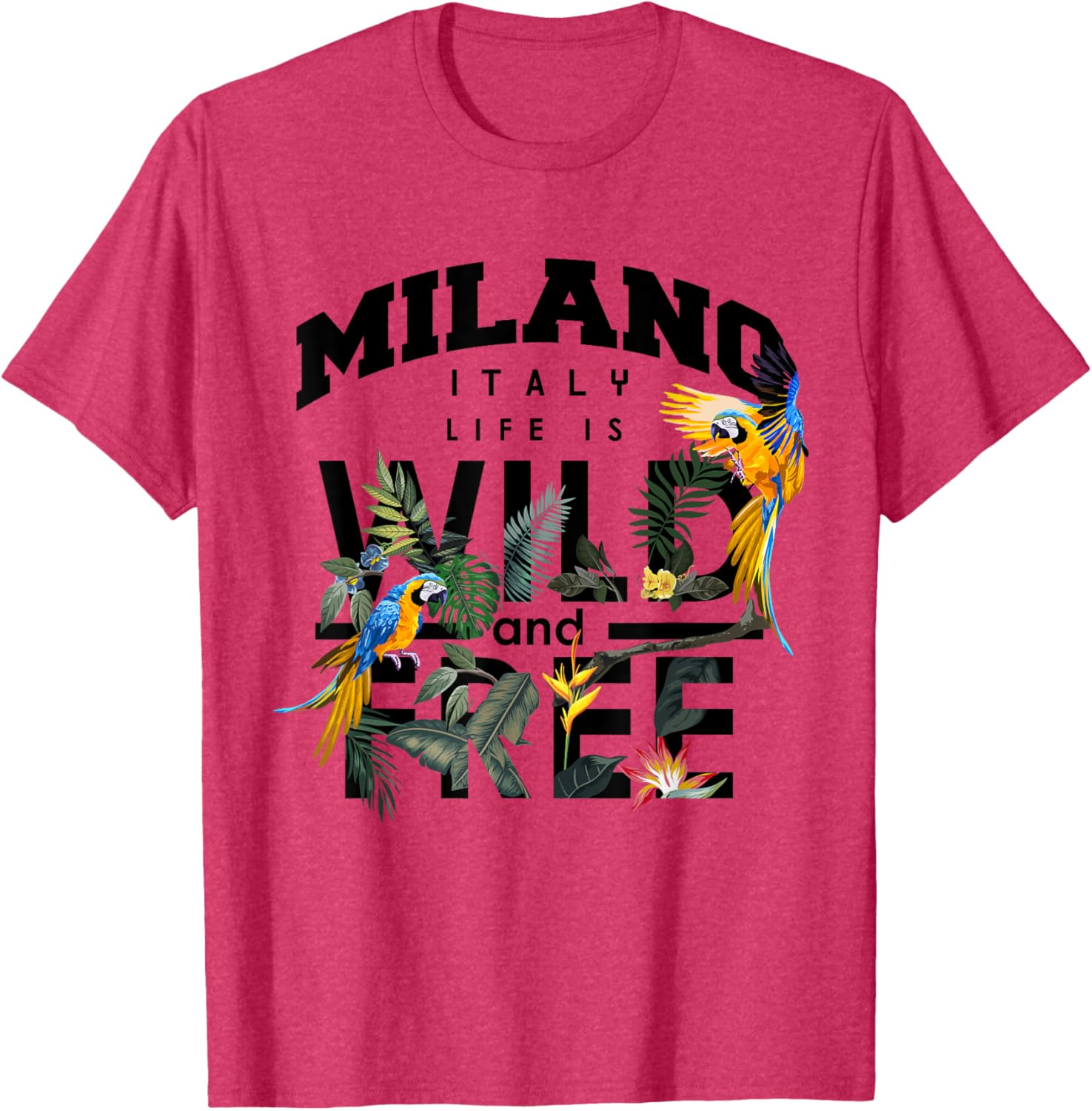 I Love Milano Floral Graphic T-Shirt for Wild & Free Spirits - 8
