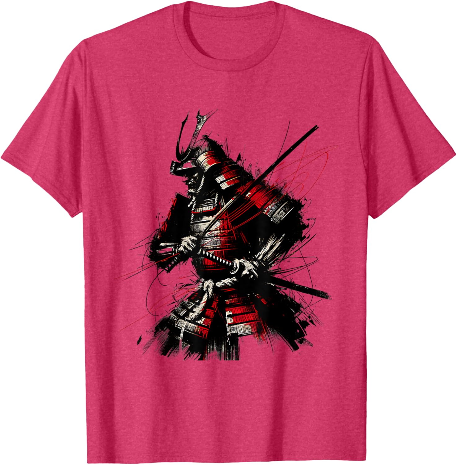Samurai Brush Stroke Vintage Fighter T-Shirt for Art Lovers - 2