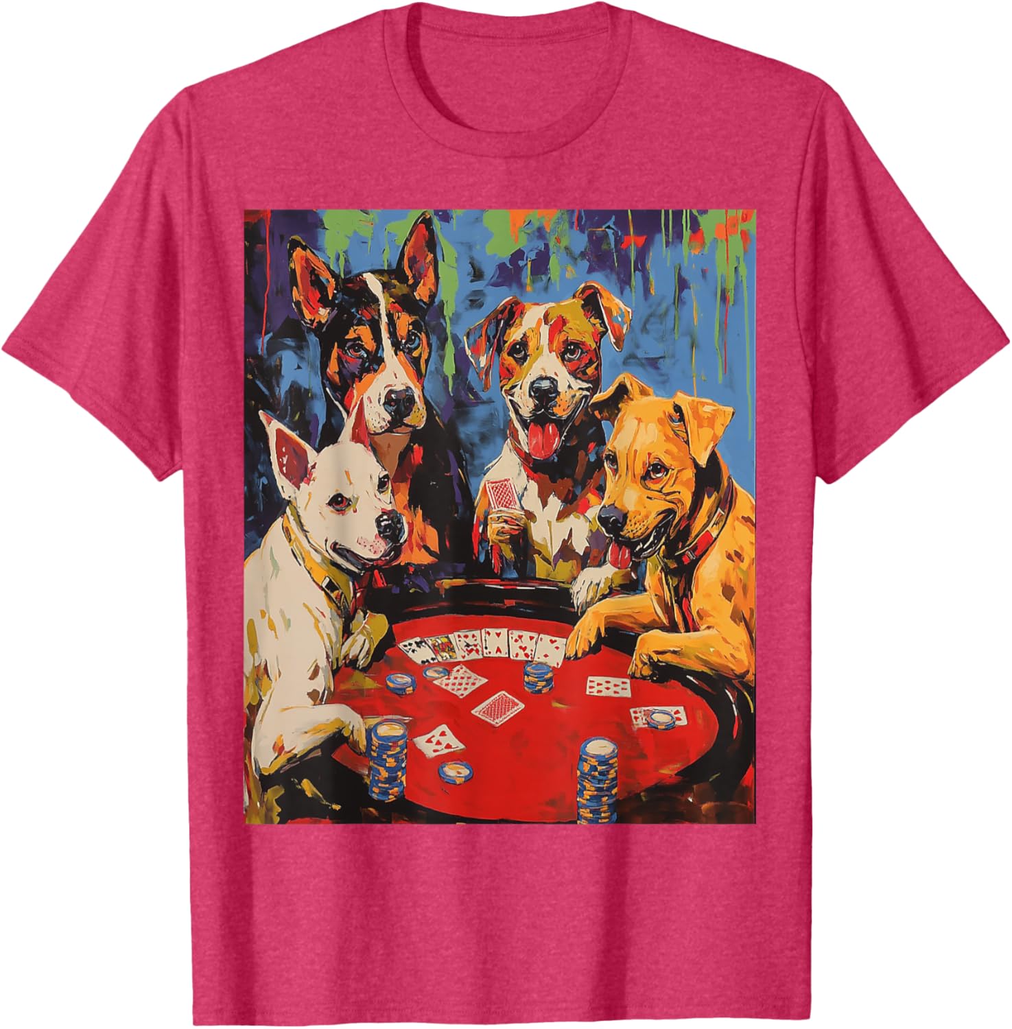 Dogs Playing Poker T-Shirt for Fun Pet Lovers - Stylish Graphic Tee - 15