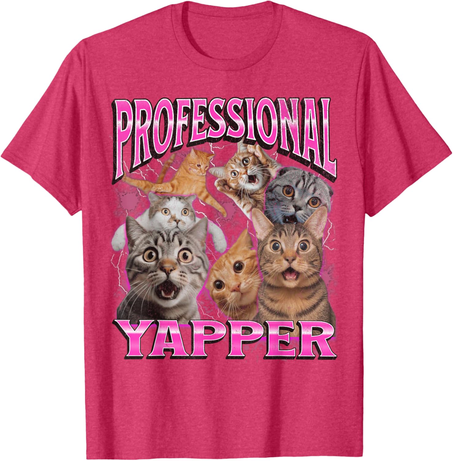 Funny 90s Cat Meme T-Shirt for Men and Women - Yapper Graphic Tee - 25