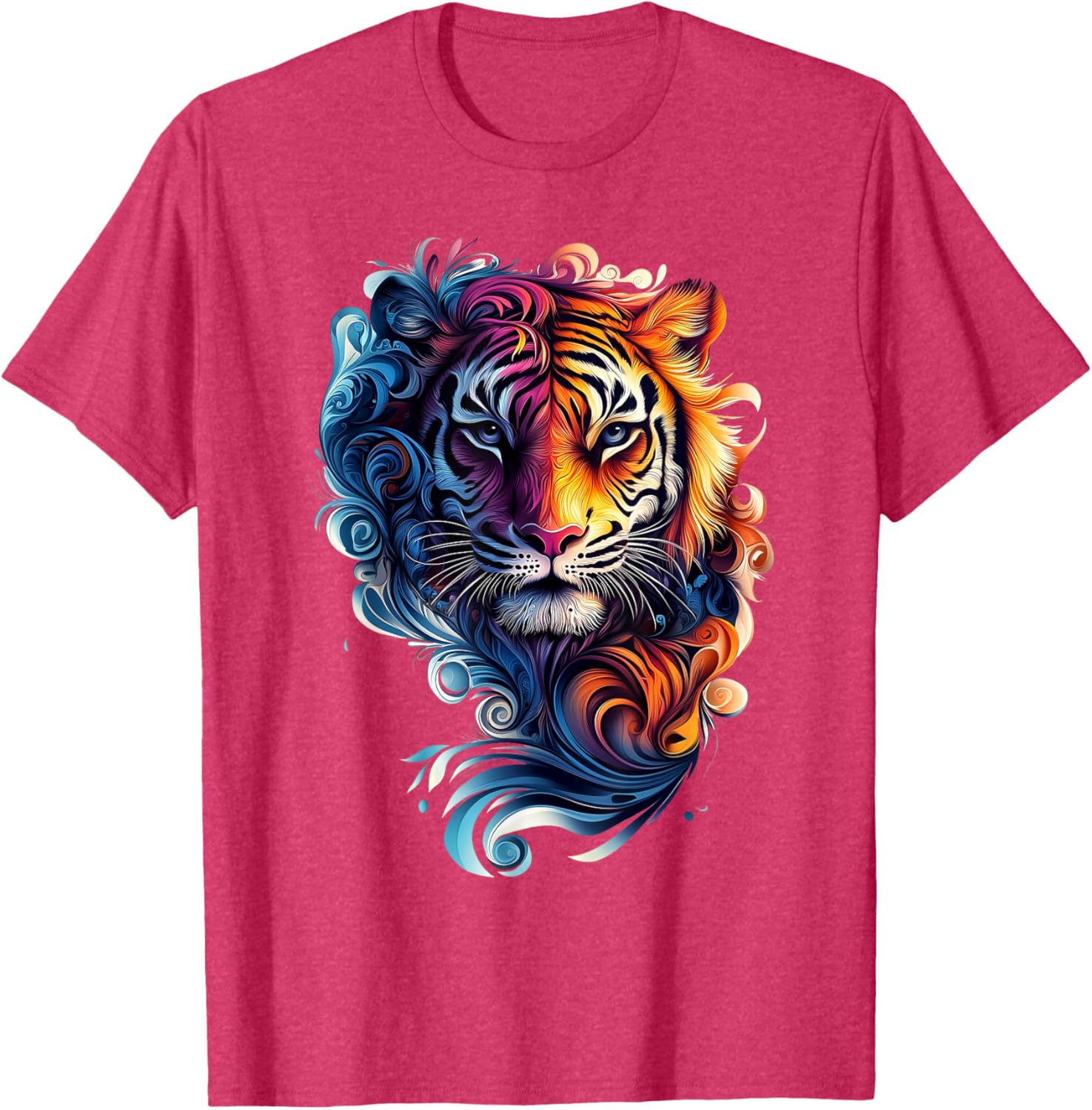 Colorful Tiger Wildlife T-Shirt for Nature Lovers - Stylish and Fun - 17