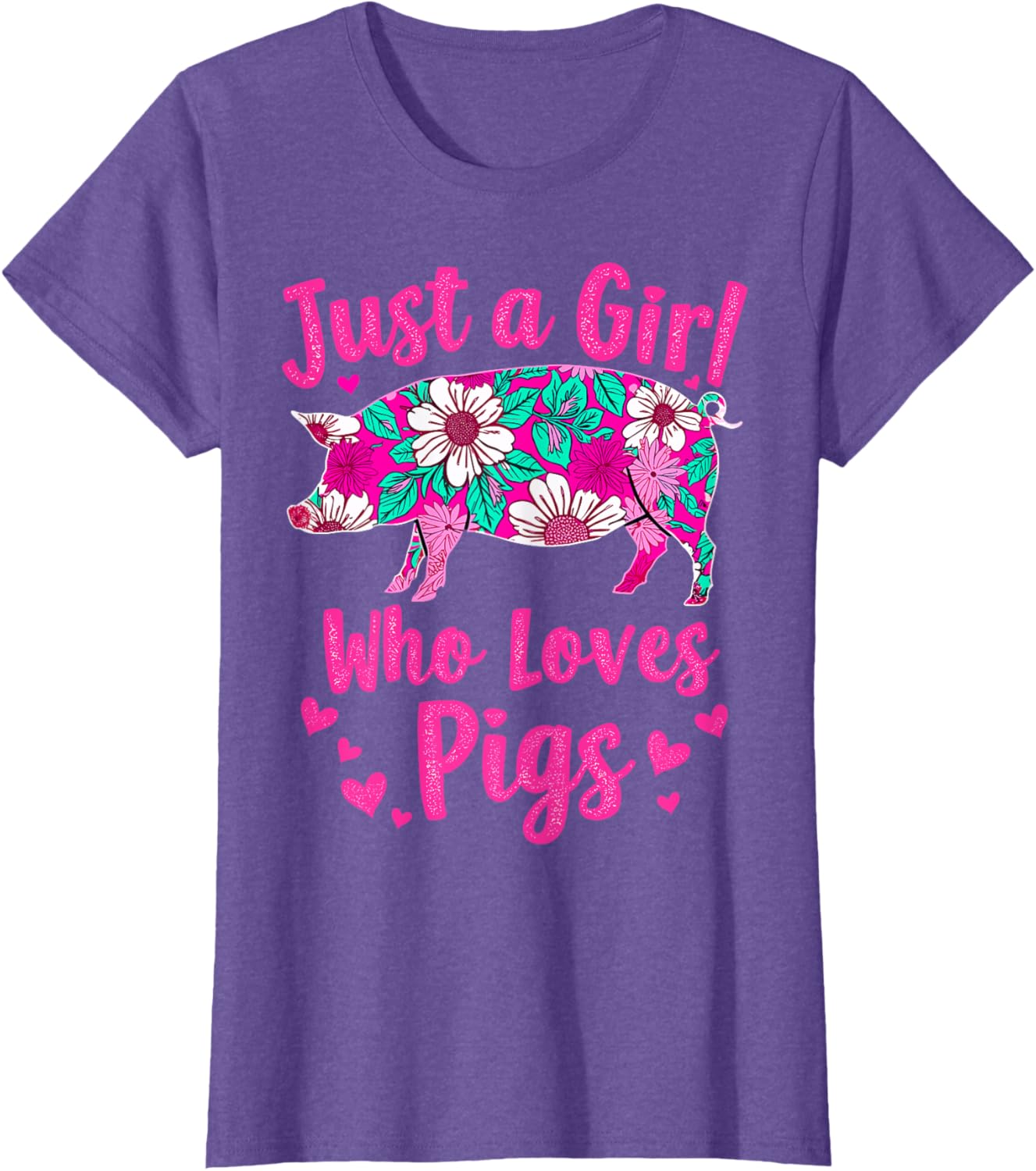 Cute Pig Lover T-Shirt for Girls Who Adore Pigs - Perfect Gift Idea - 15
