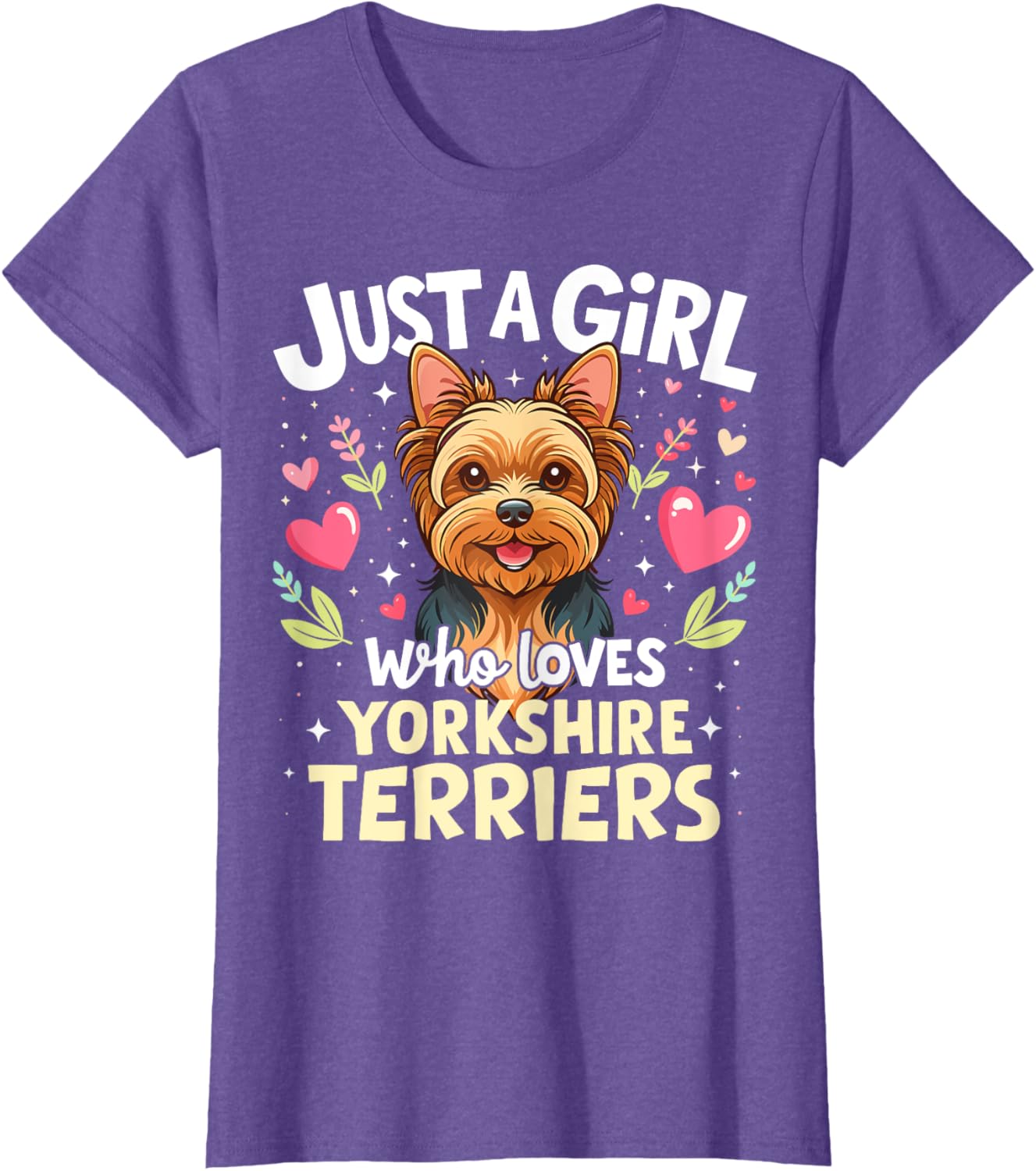 Cute Yorkshire Terrier Puppy T-Shirt for Pet Lover Girls - 22