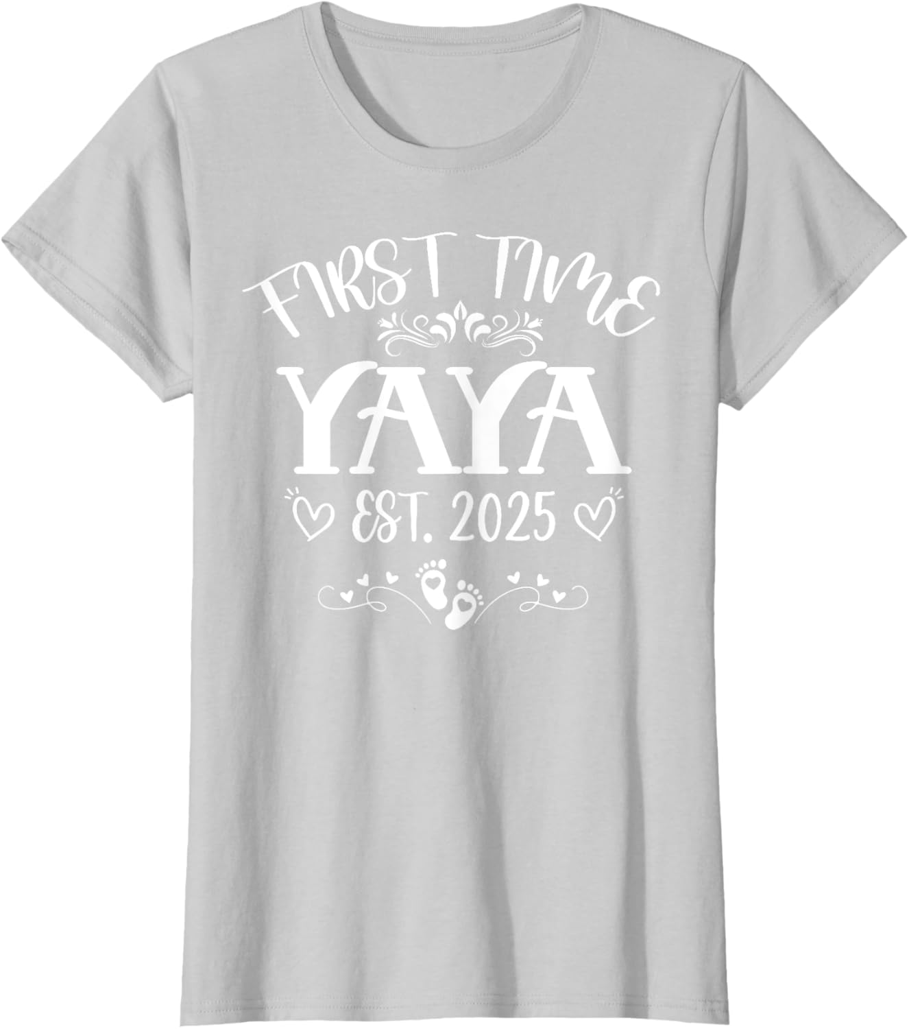 Womens First Time Yaya Est 2025 Soon to Be Mom Mother's Day T-Shirt - 19