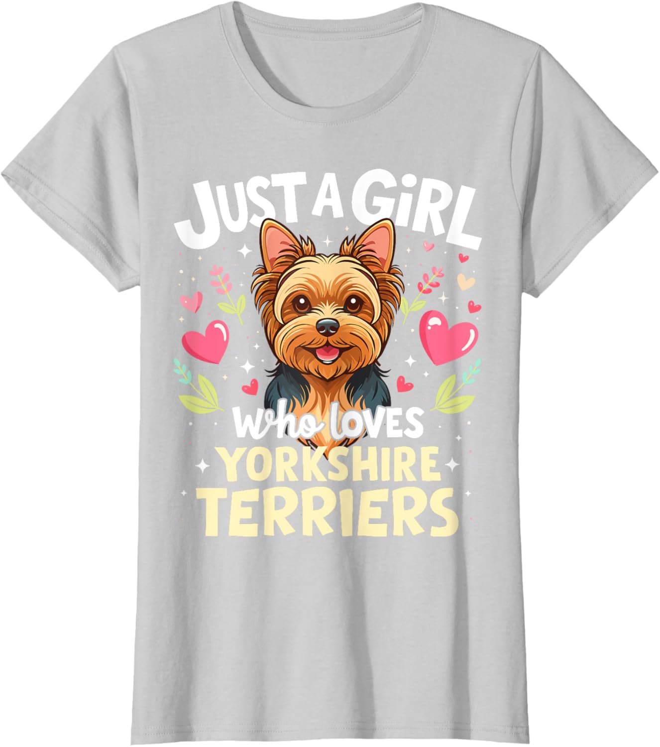 Cute Yorkshire Terrier Puppy T-Shirt for Pet Lover Girls - 3