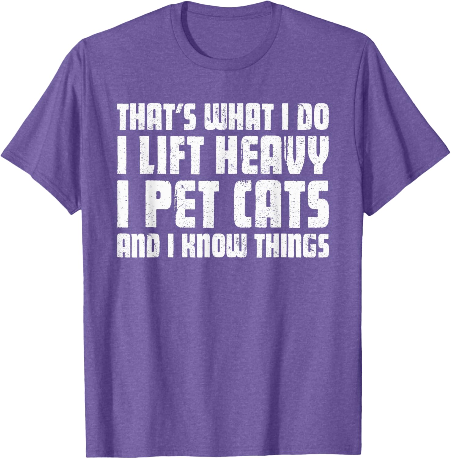 Funny I Lift Heavy I Pet Cats Unisex T-Shirt for Cat Lovers Black Small - 1