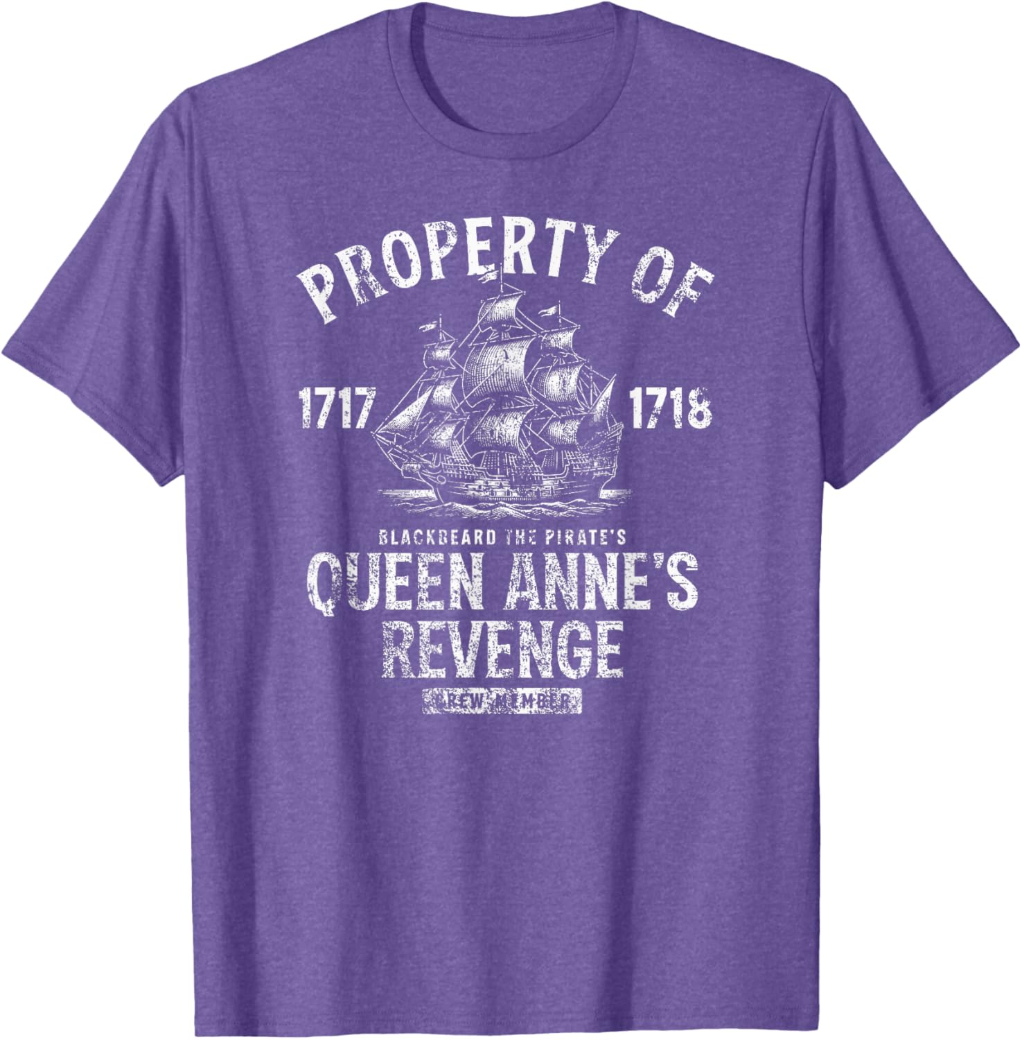 Blackbeard's Queen Anne's Revenge Distressed T-Shirt for Casual Style - 20