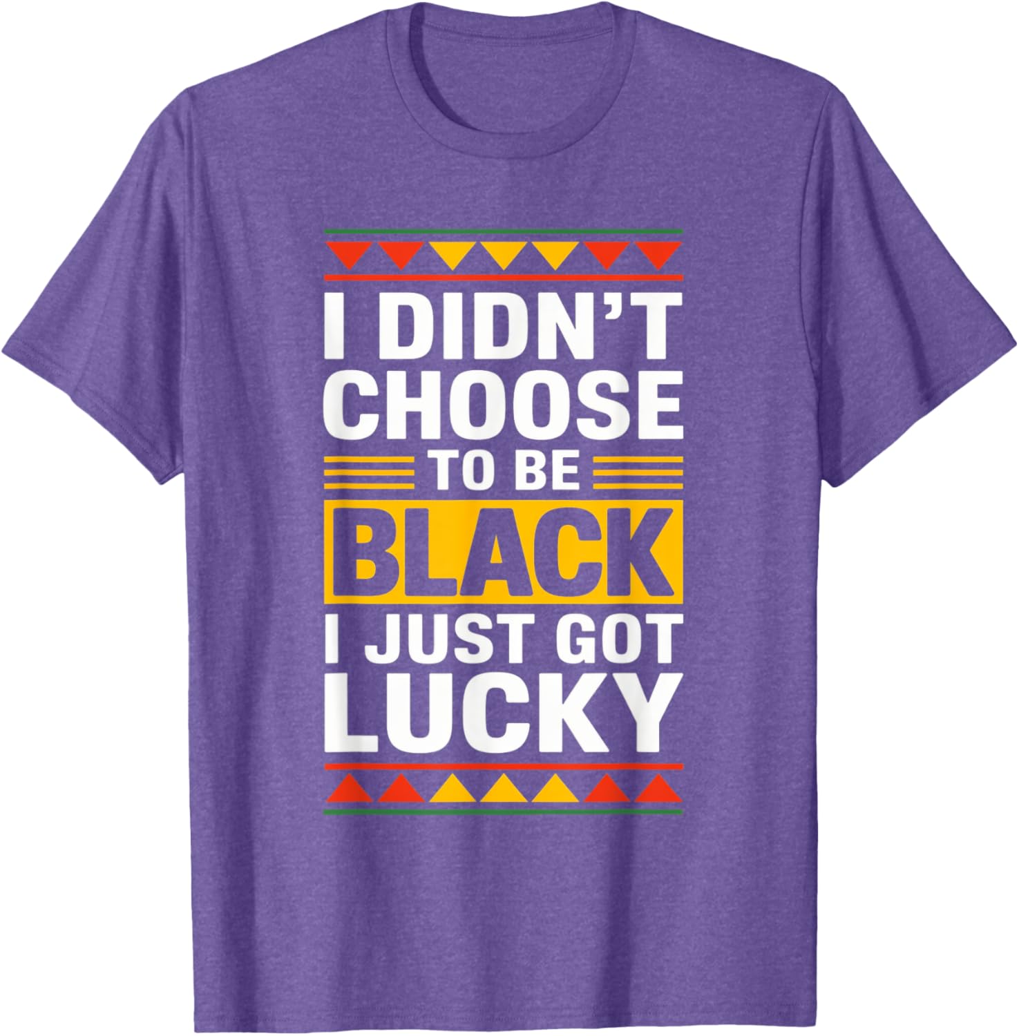 Inspirational I Didn't Choose to be Black Afro Black History T-Shirt - 2