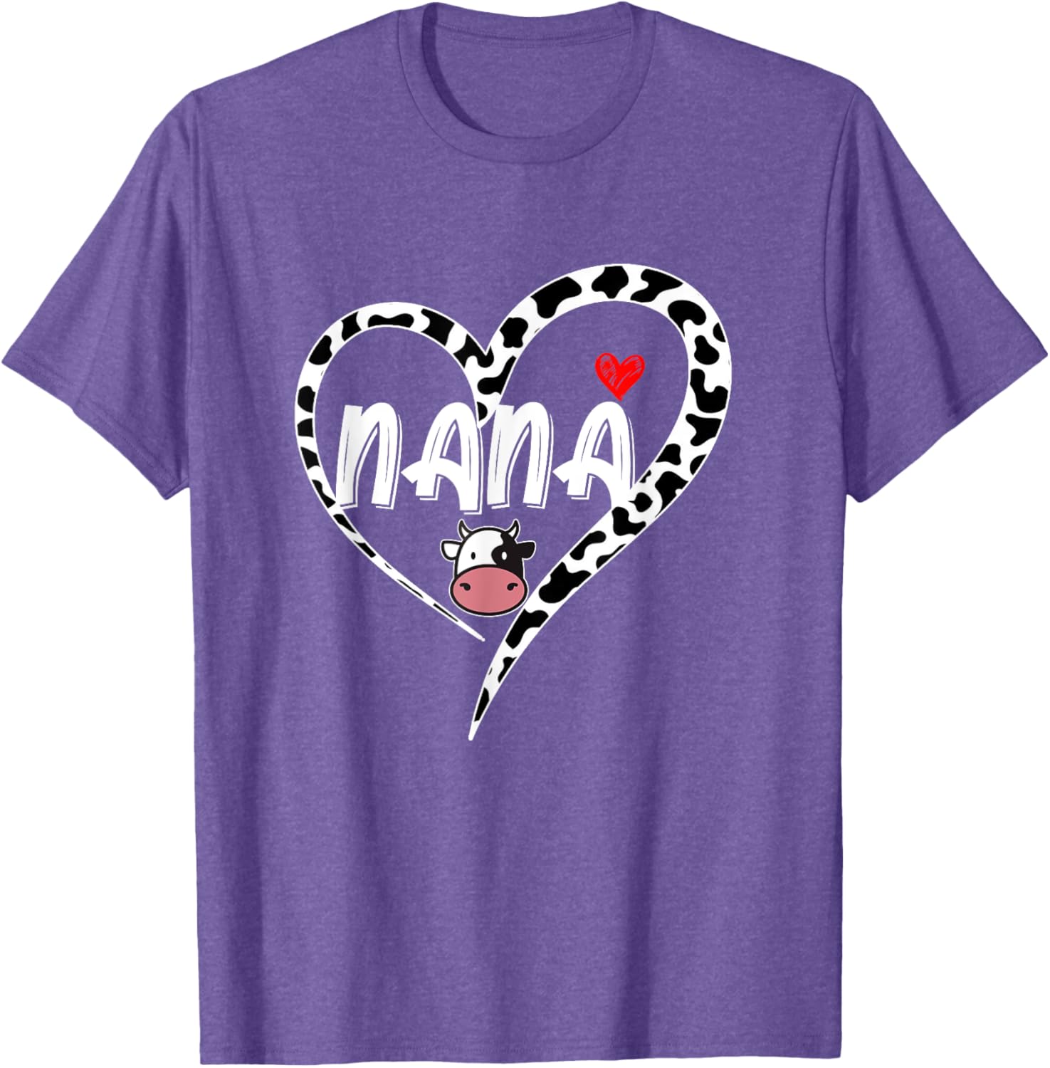 Nana Cow Print Heart T-Shirt Perfect for Mother's Day Gifts - 9