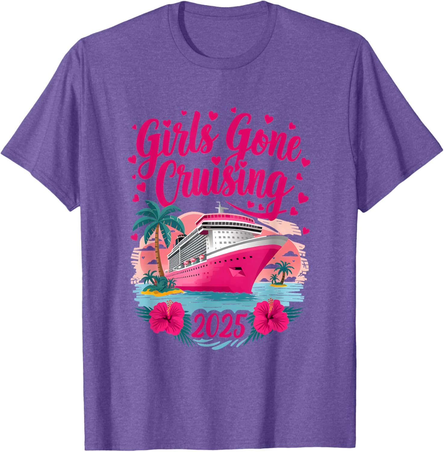Girls Gone Cruising 2025 Fun Women Cruise T-Shirt for Best Friends - 1