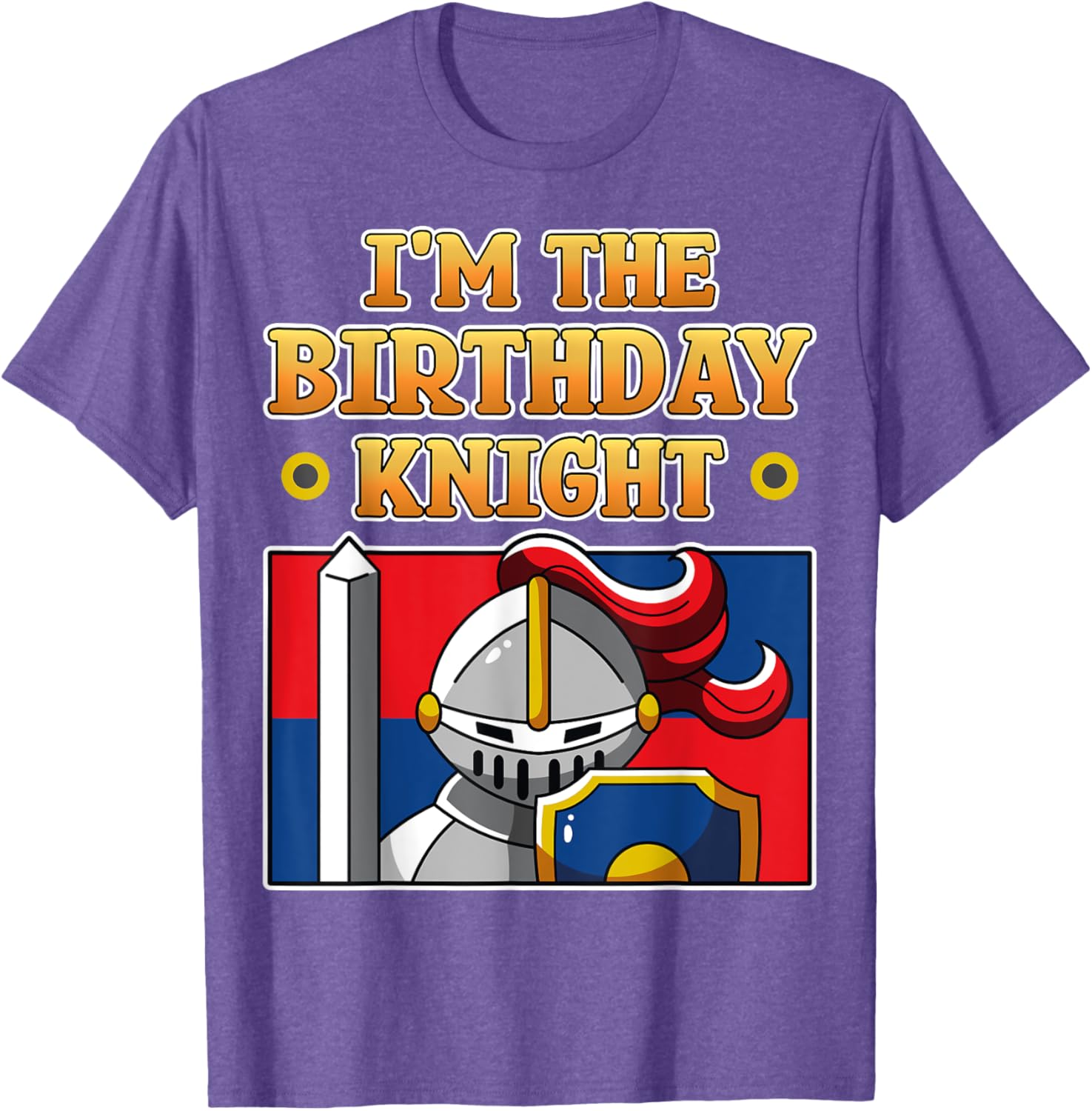 I'm The Birthday Knight Kids Medieval Armor T-Shirt for Fun Parties - 16