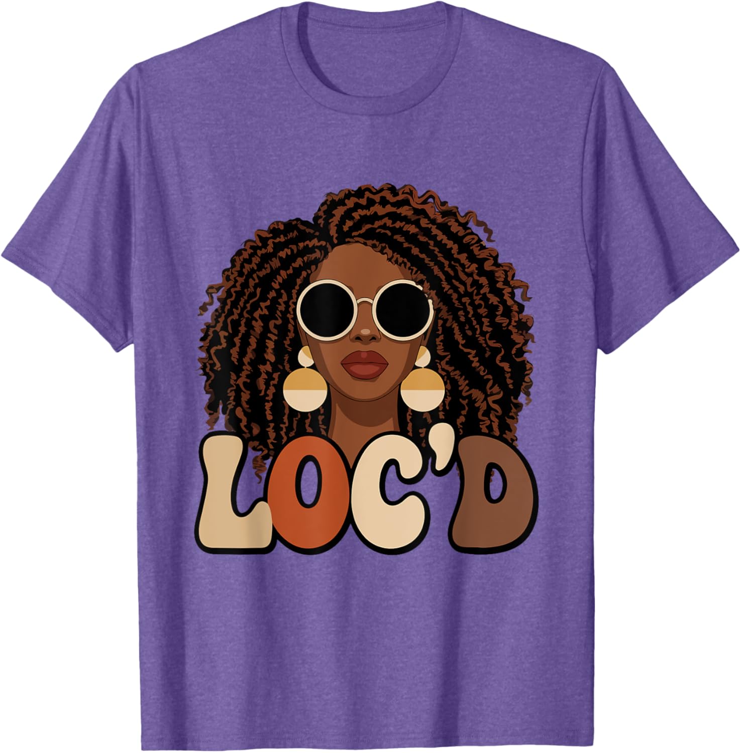 Loc'd For Life Afro Locs T-Shirt for Black Melanin Women Stylish Tee - 21