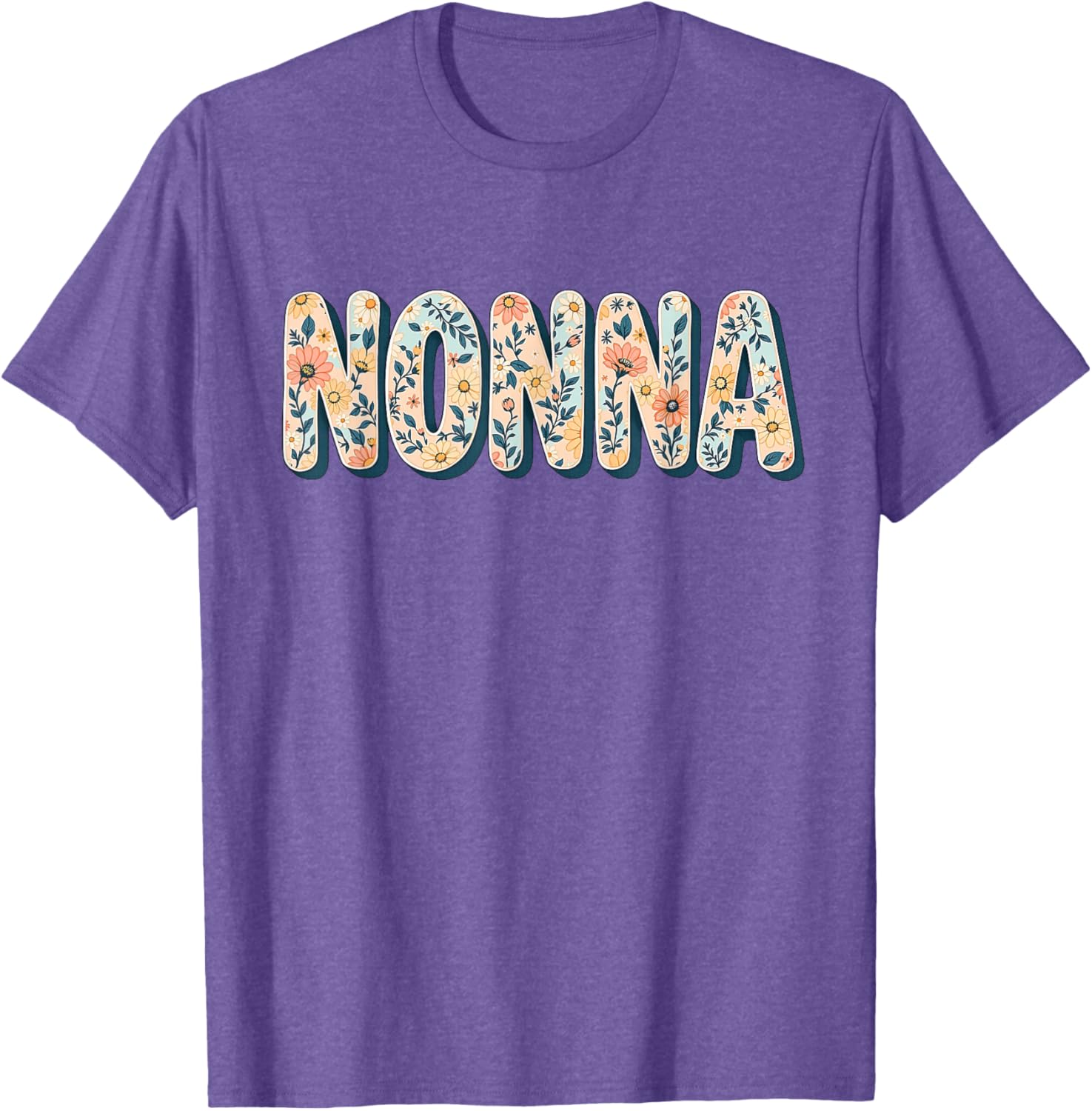 Wildflowers Nonna Floral Mother's Day T-Shirt for Stylish Grandmas - 15