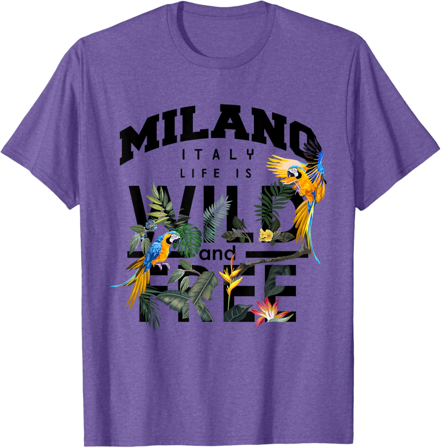 I Love Milano Floral Graphic T-Shirt for Wild & Free Spirits - 16