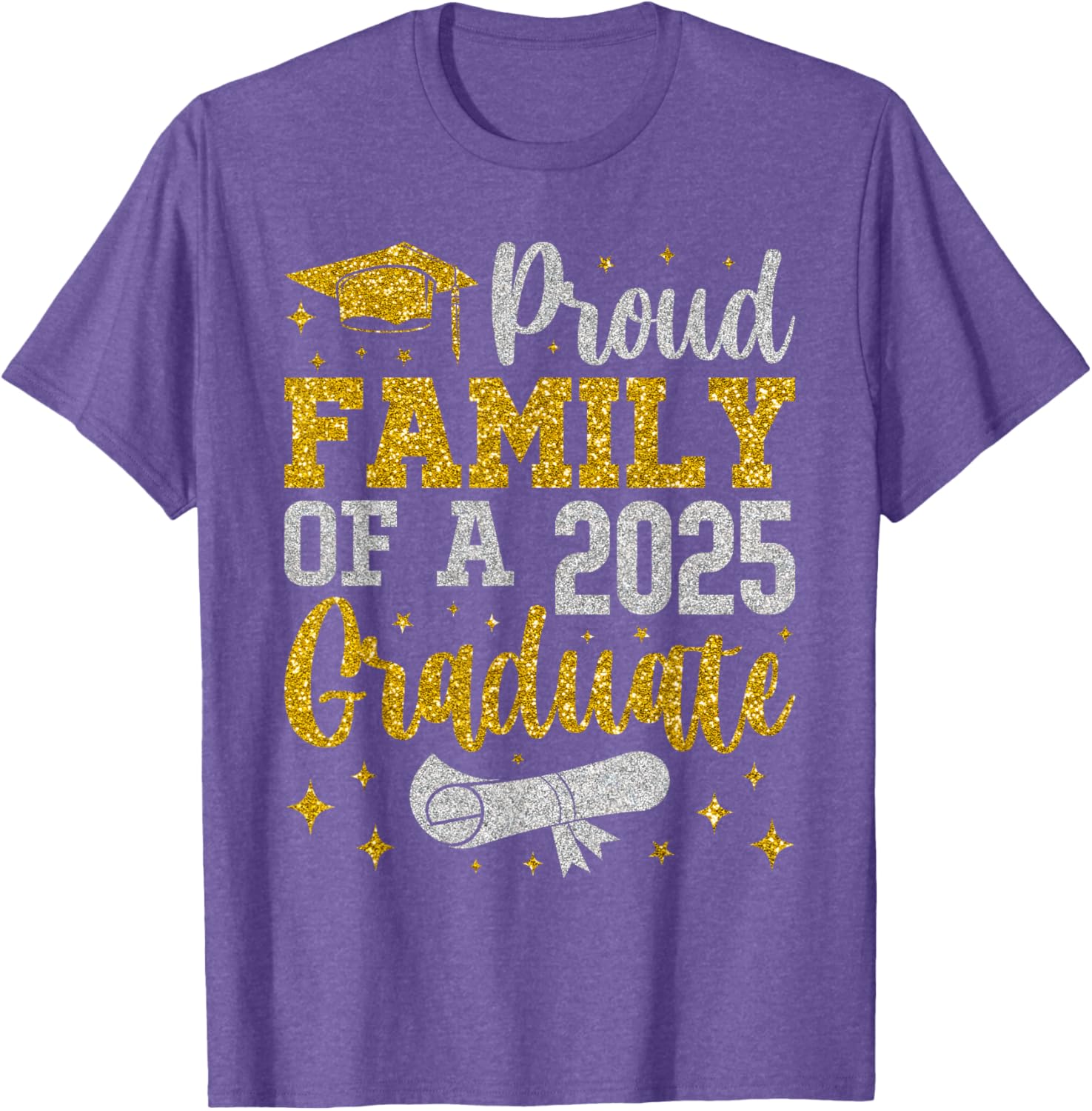 Proud Family of a 2025 Graduate Senior Graduation T-Shirt for Celebrations - 1