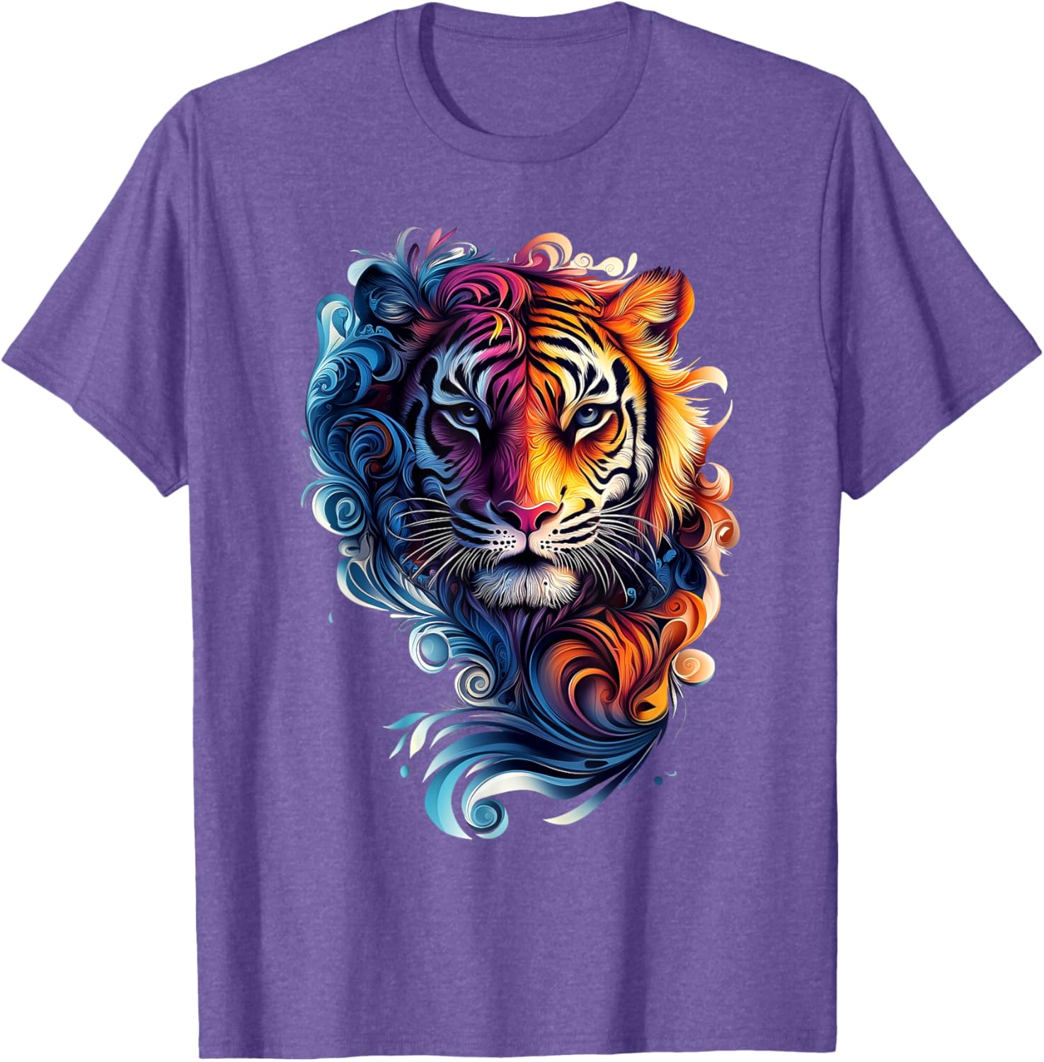 Colorful Tiger Wildlife T-Shirt for Nature Lovers - Stylish and Fun - 16