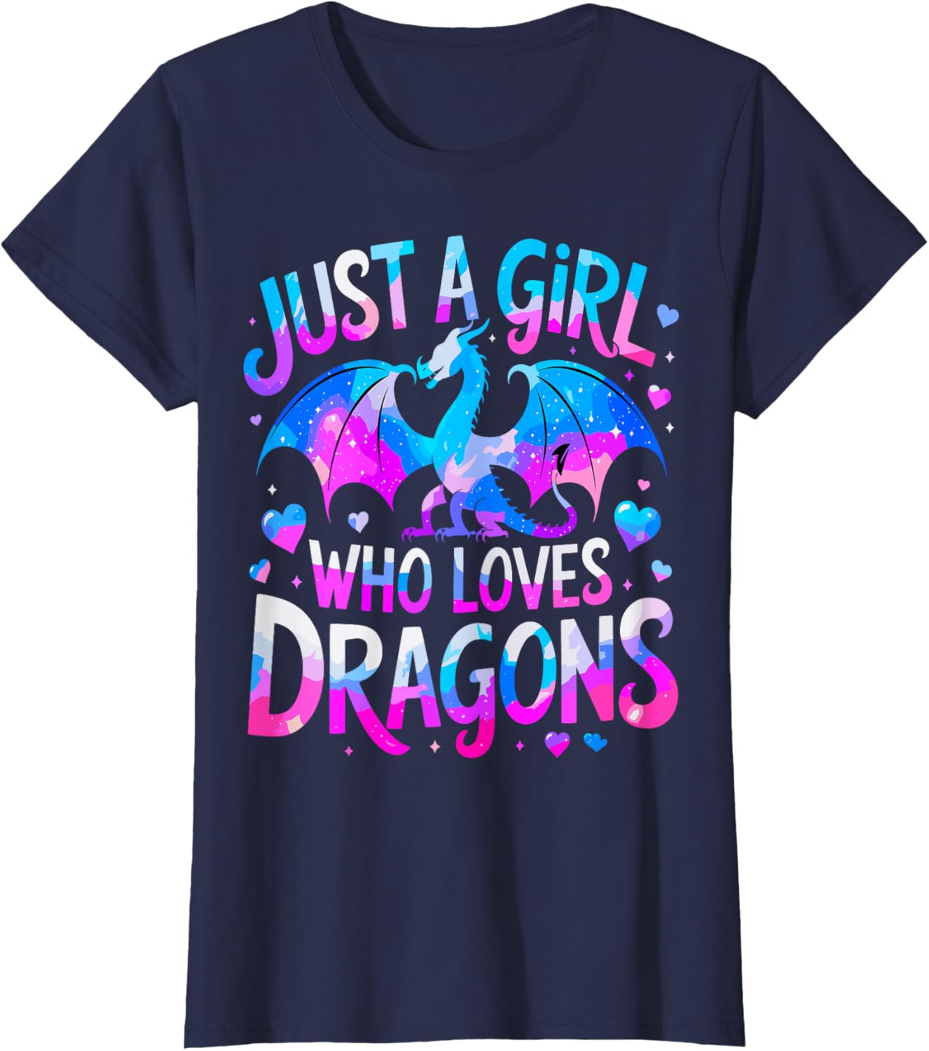 Cute Dragon Lover T-Shirt for Girls - Adorable Dragon Print Apparel - 5
