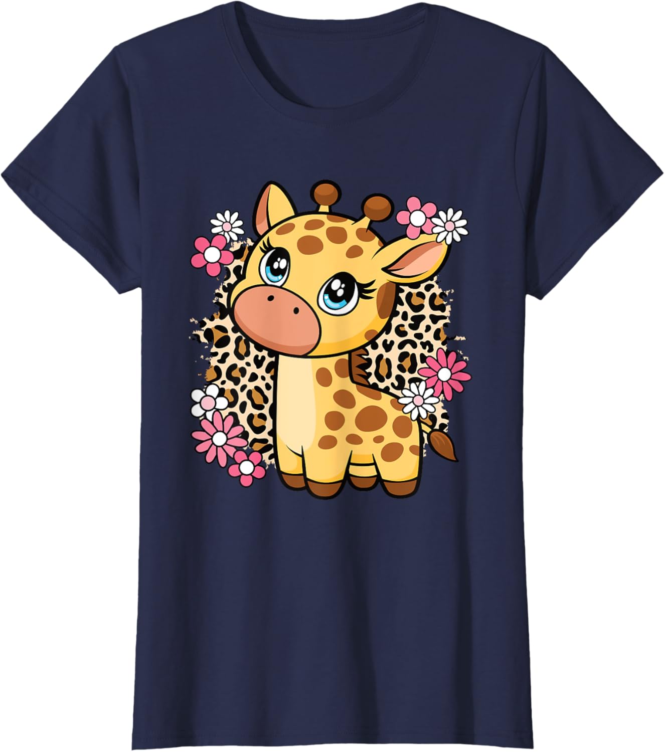 Cute Giraffe Flower T-Shirt for Women, Girls, and Kids - Perfect Gift! - 19