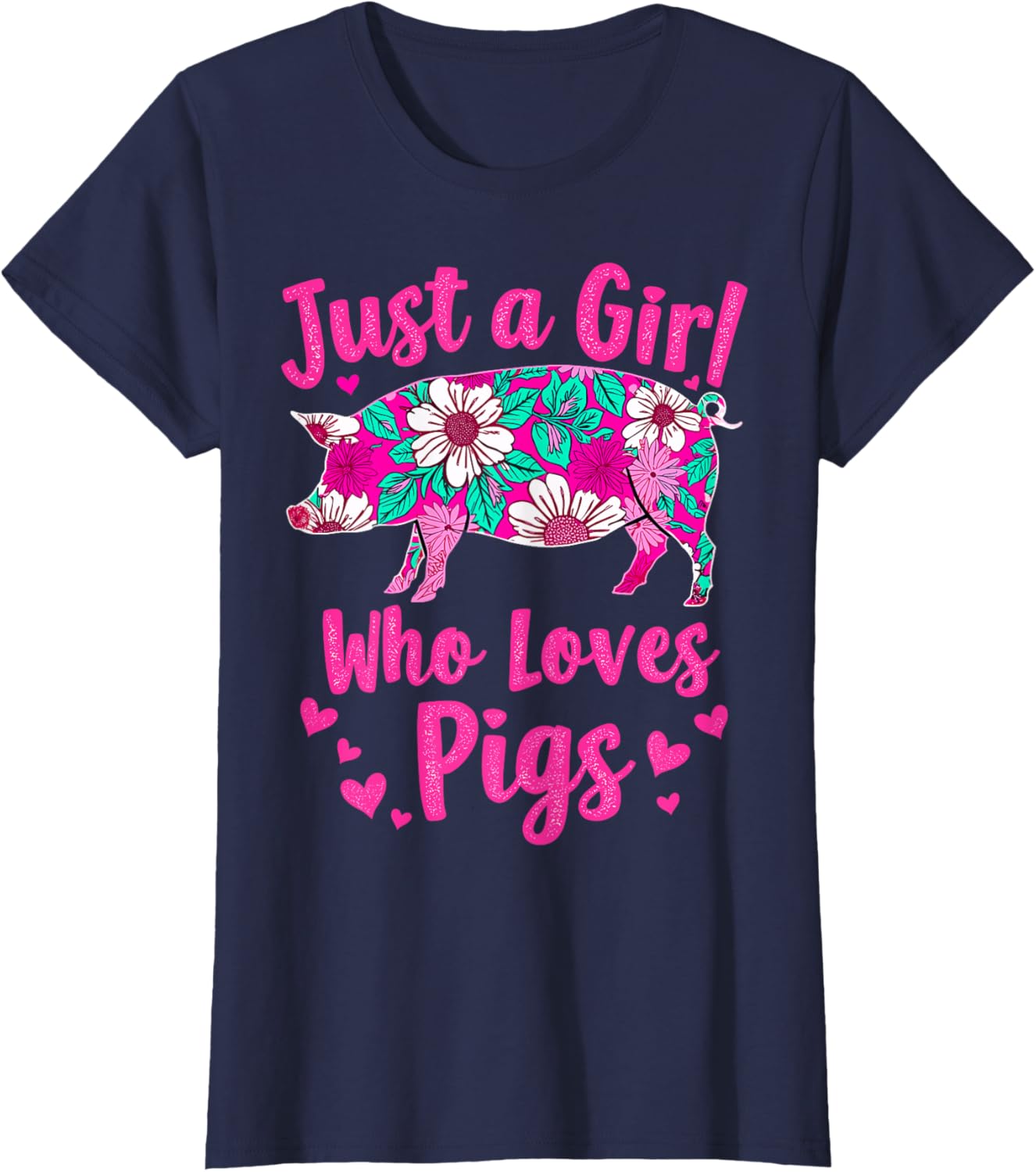 Cute Pig Lover T-Shirt for Girls Who Adore Pigs - Perfect Gift Idea - 5