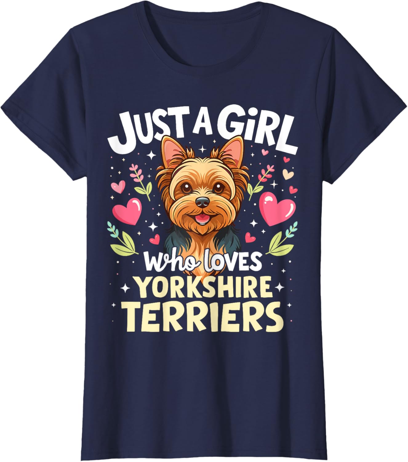 Cute Yorkshire Terrier Puppy T-Shirt for Pet Lover Girls - 14