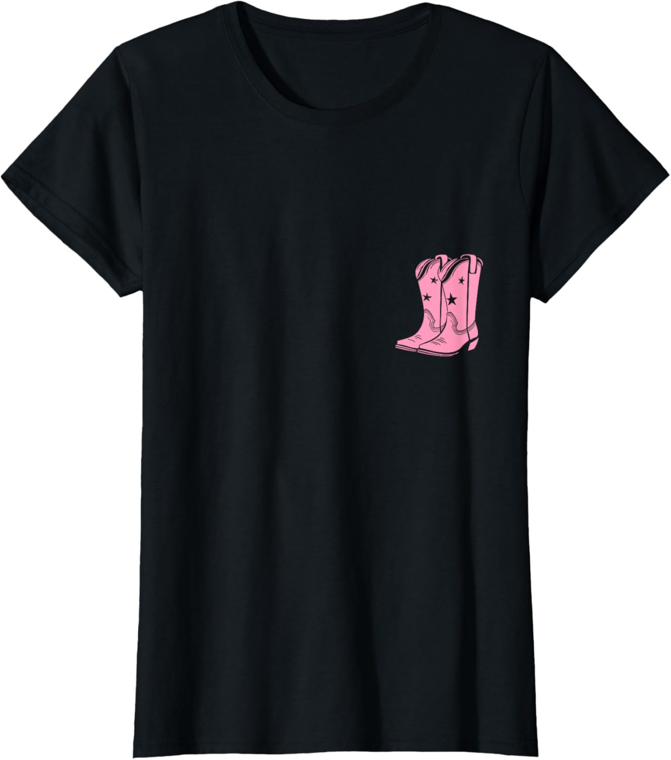 Pink Cowboy Boots Cowgirl Boho Style Western T-Shirt for Fashion Lovers - 1