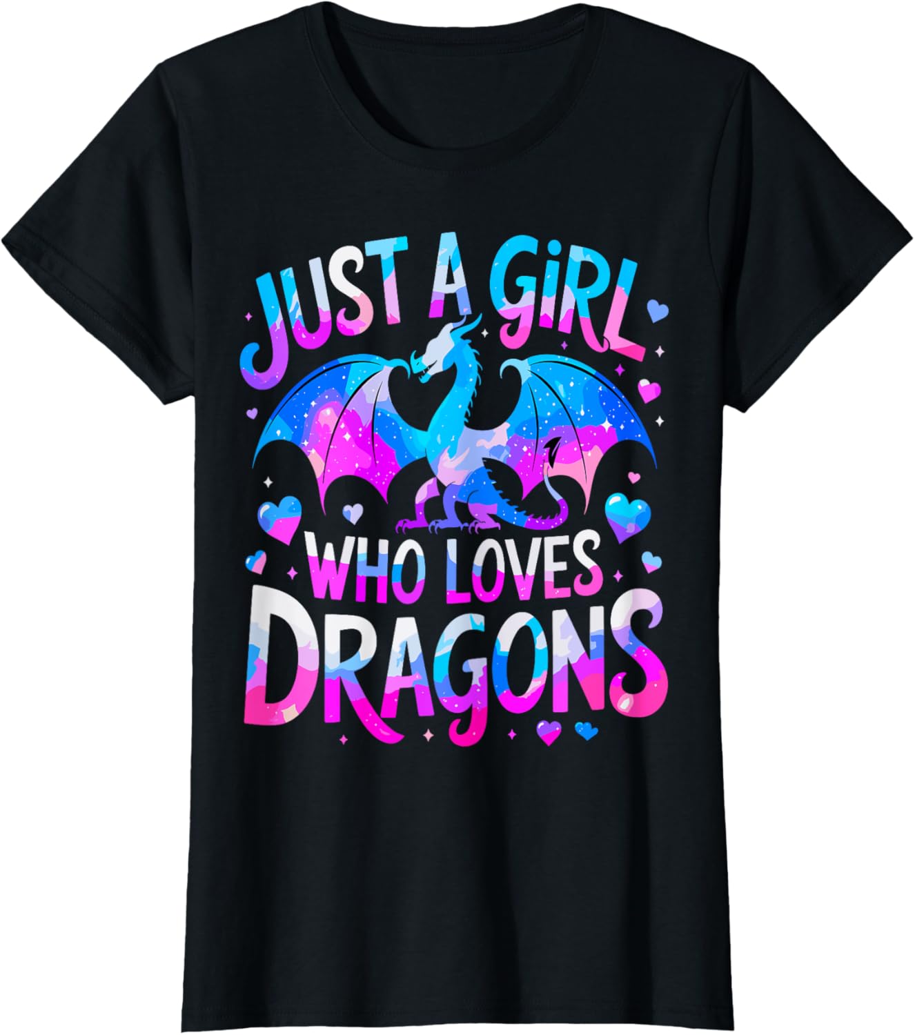 Cute Dragon Lover T-Shirt for Girls - Adorable Dragon Print Apparel - 12