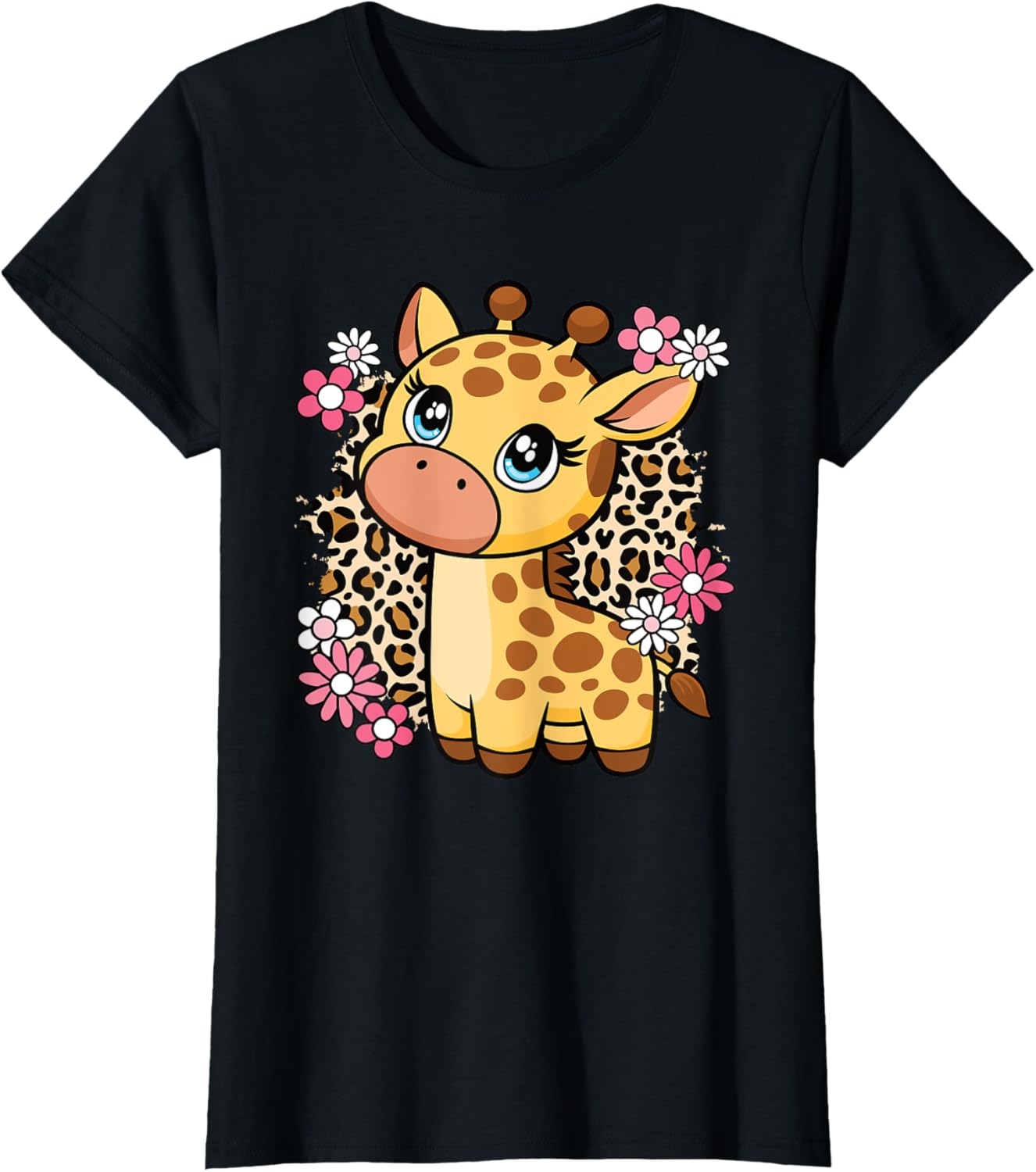 Cute Giraffe Flower T-Shirt for Women, Girls, and Kids - Perfect Gift! - 8