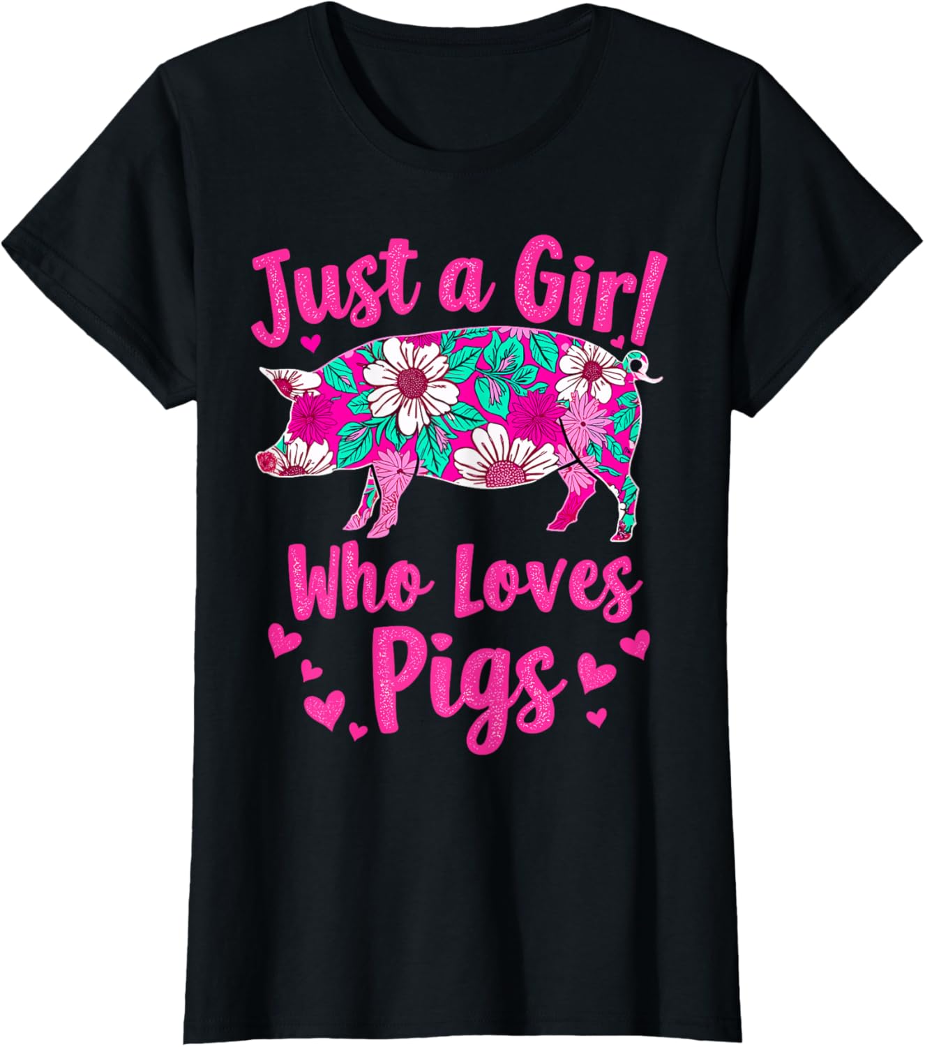 Cute Pig Lover T-Shirt for Girls Who Adore Pigs - Perfect Gift Idea - 11