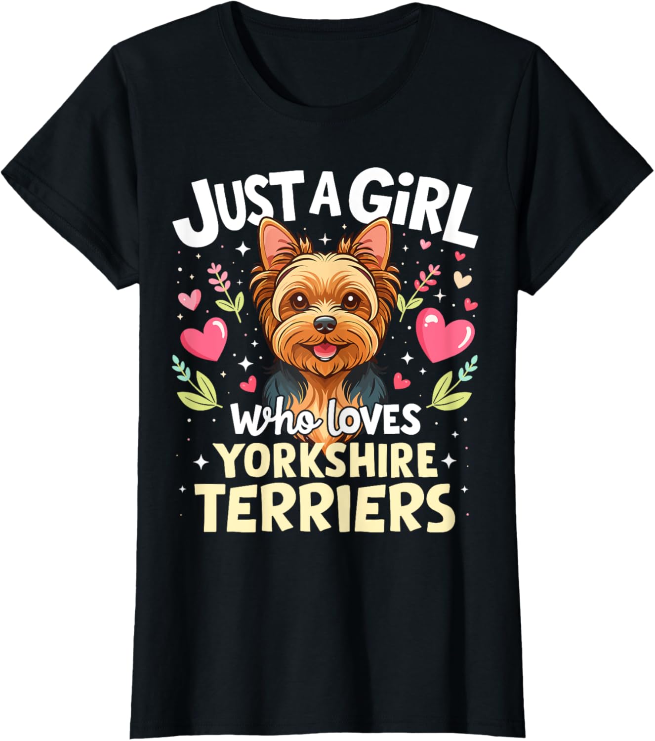 Cute Yorkshire Terrier Puppy T-Shirt for Pet Lover Girls - 8