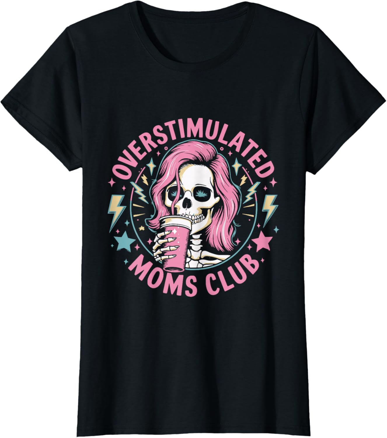 Overstimulated Moms Club Funny T-Shirt for Busy Moms and Parents - 1