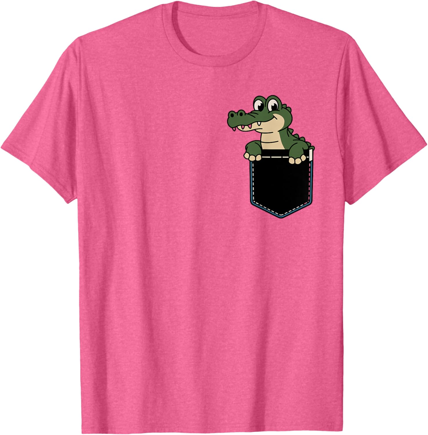 Funny Crocodile Pocket T-Shirt for Men and Women – Cute Animal Design - 21
