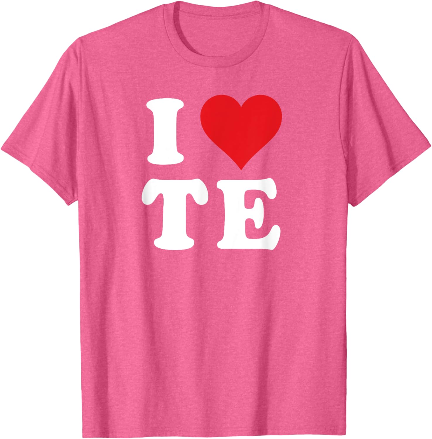 I Love TE Initials Heart T-Shirt for Personalization and Style - 18