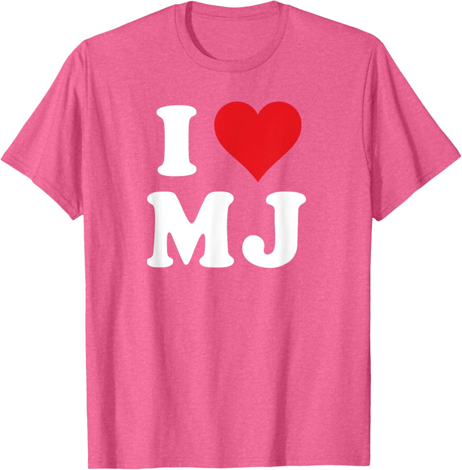 I Love MJ Initials Heart M J Personalized T-Shirt for Fans - 20