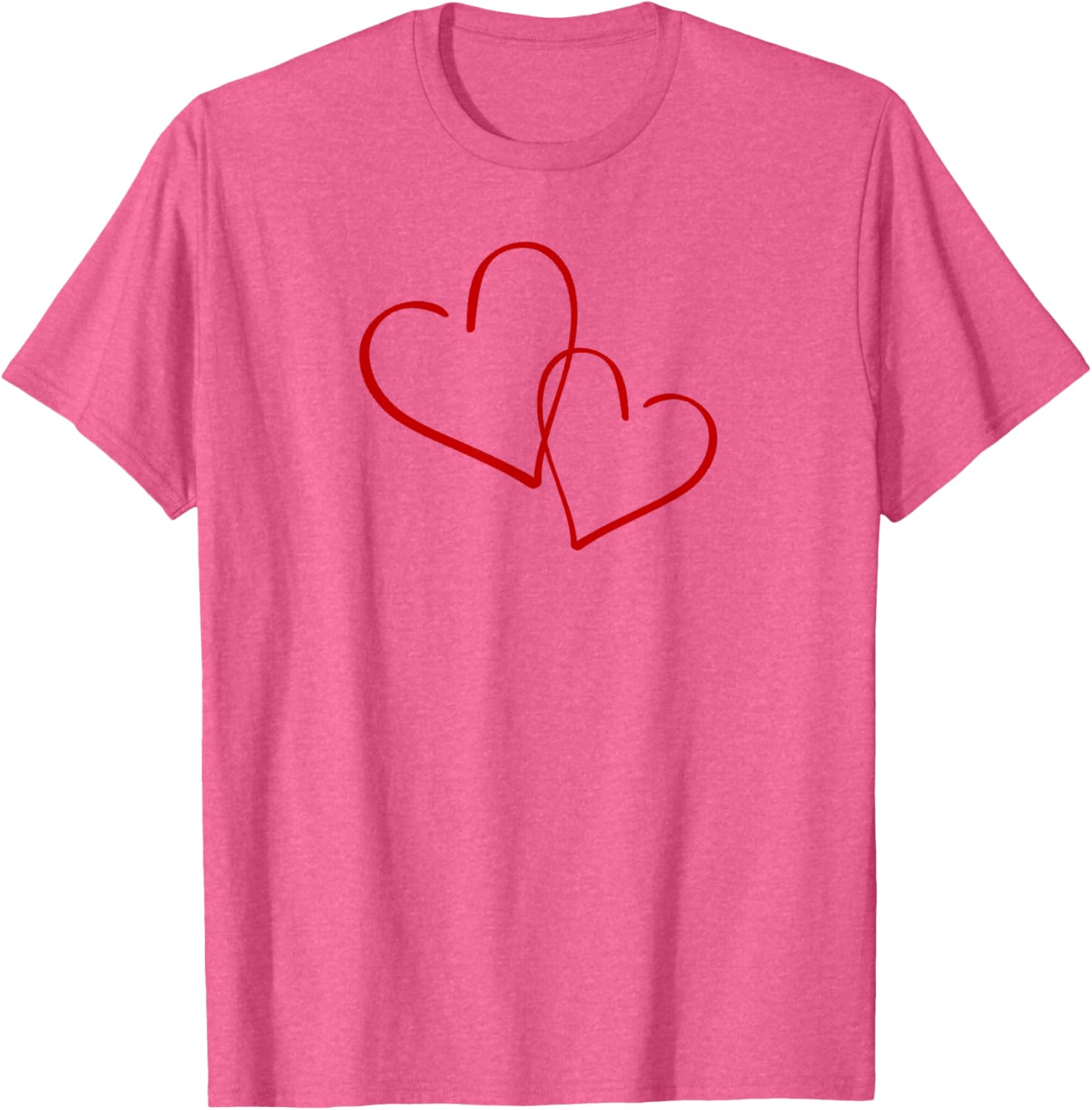 Valentine's Day Red Linked Hearts T-Shirt Perfect for Cupid's Day Celebration - 18